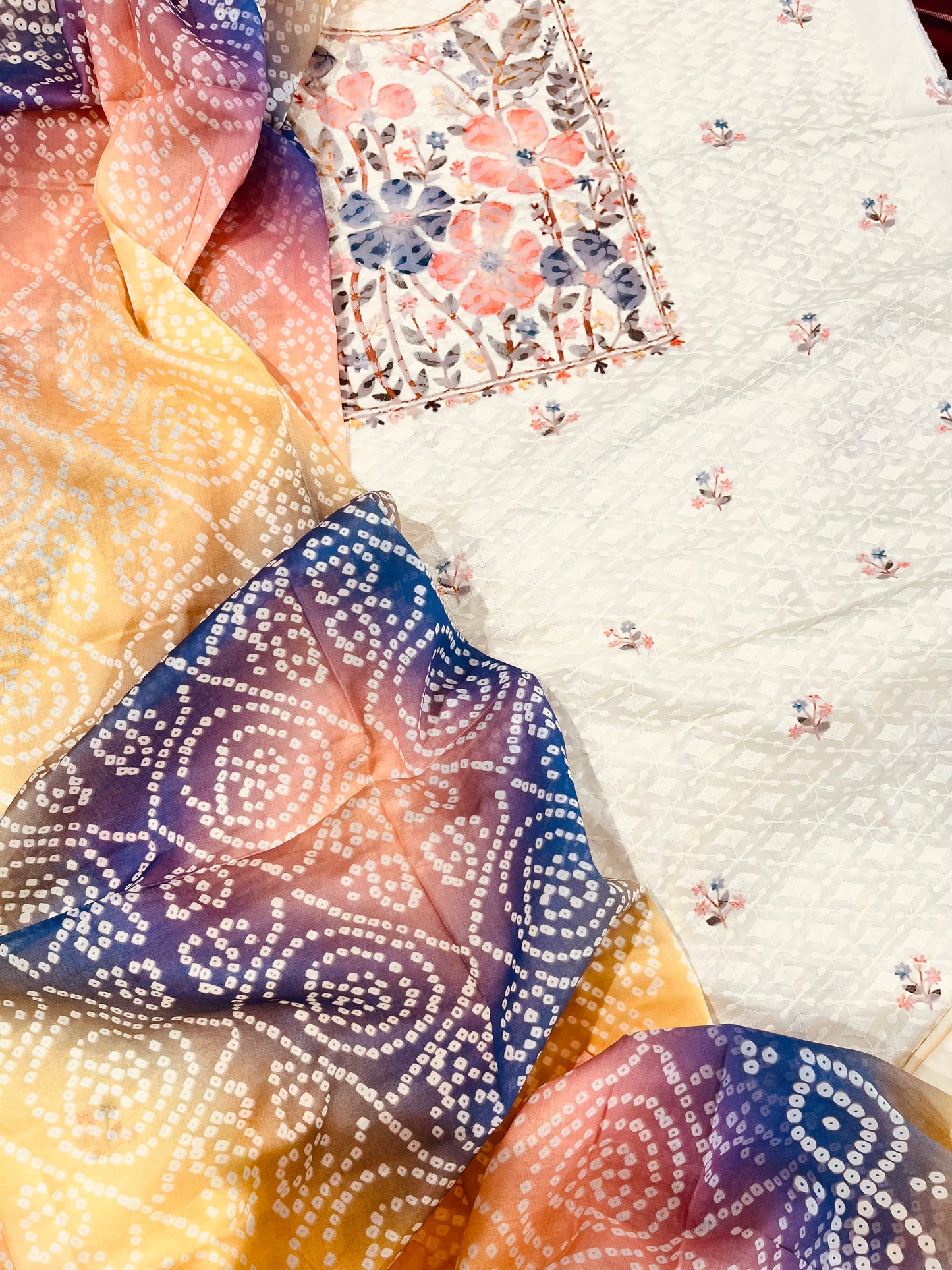 ATHARVA HERITAGE SUMMER VIBES /PURE MUL COTTON BANDHEJ COP017 Peach