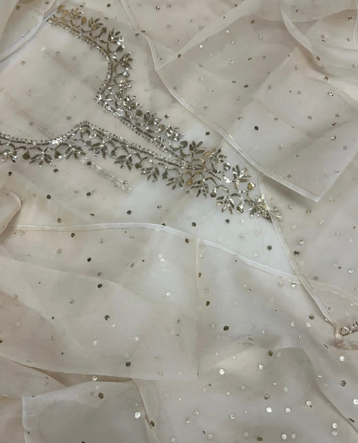Sheer Luxury /Premium Lucknowi Collection Sheer00076 WHITE