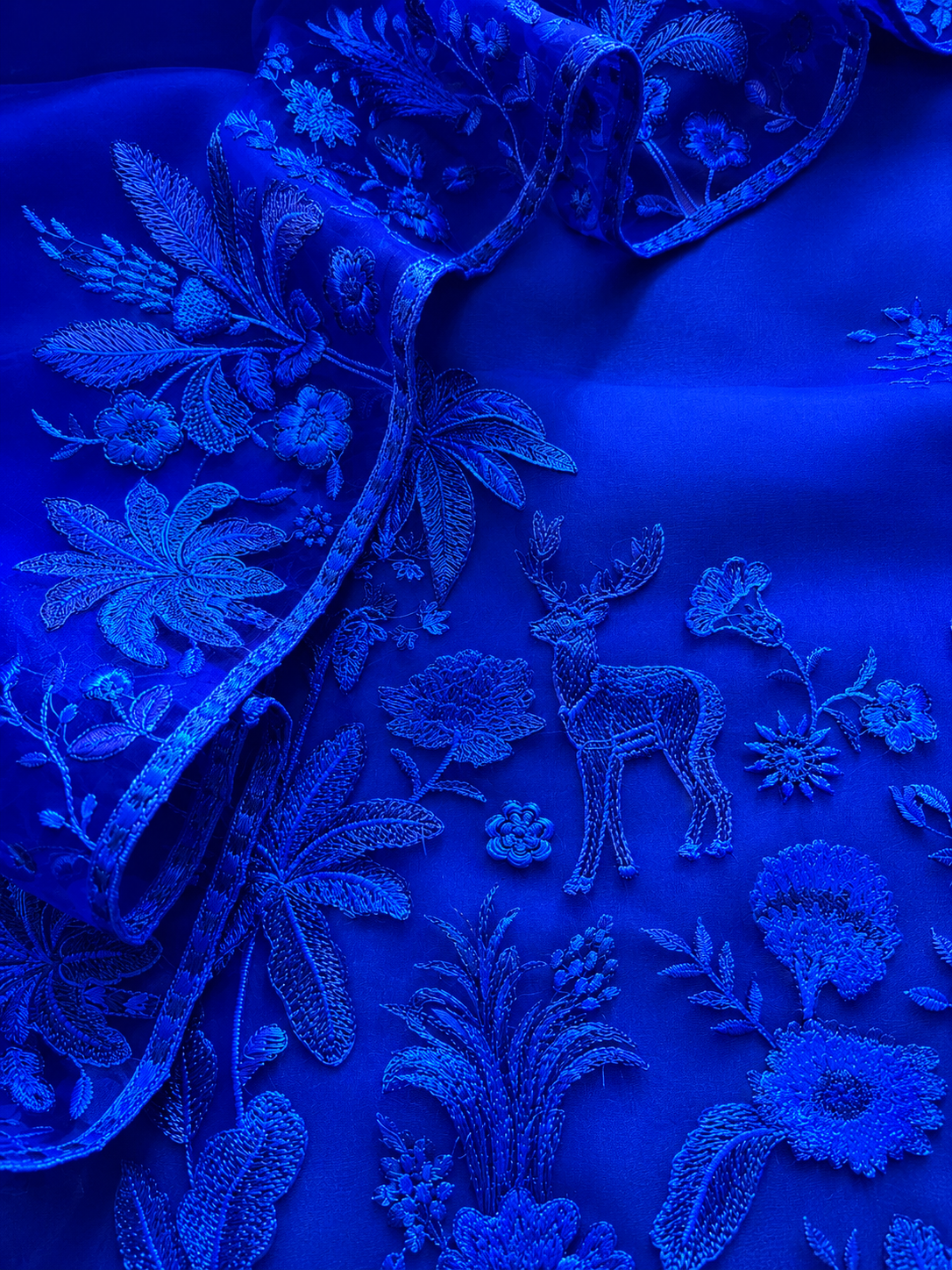 Atharva Heritage Sheer Luxury Trousseau Collection unstitched Suit SLP0051 Electric blue