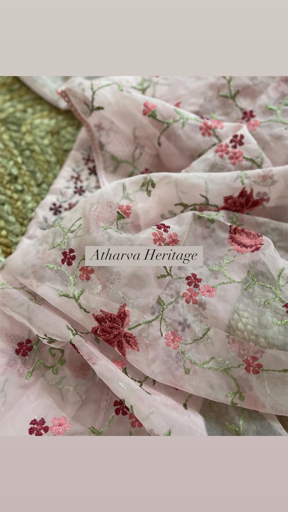 PURE CHANDERI SILK AND ORGANZA EDITS CHO0011