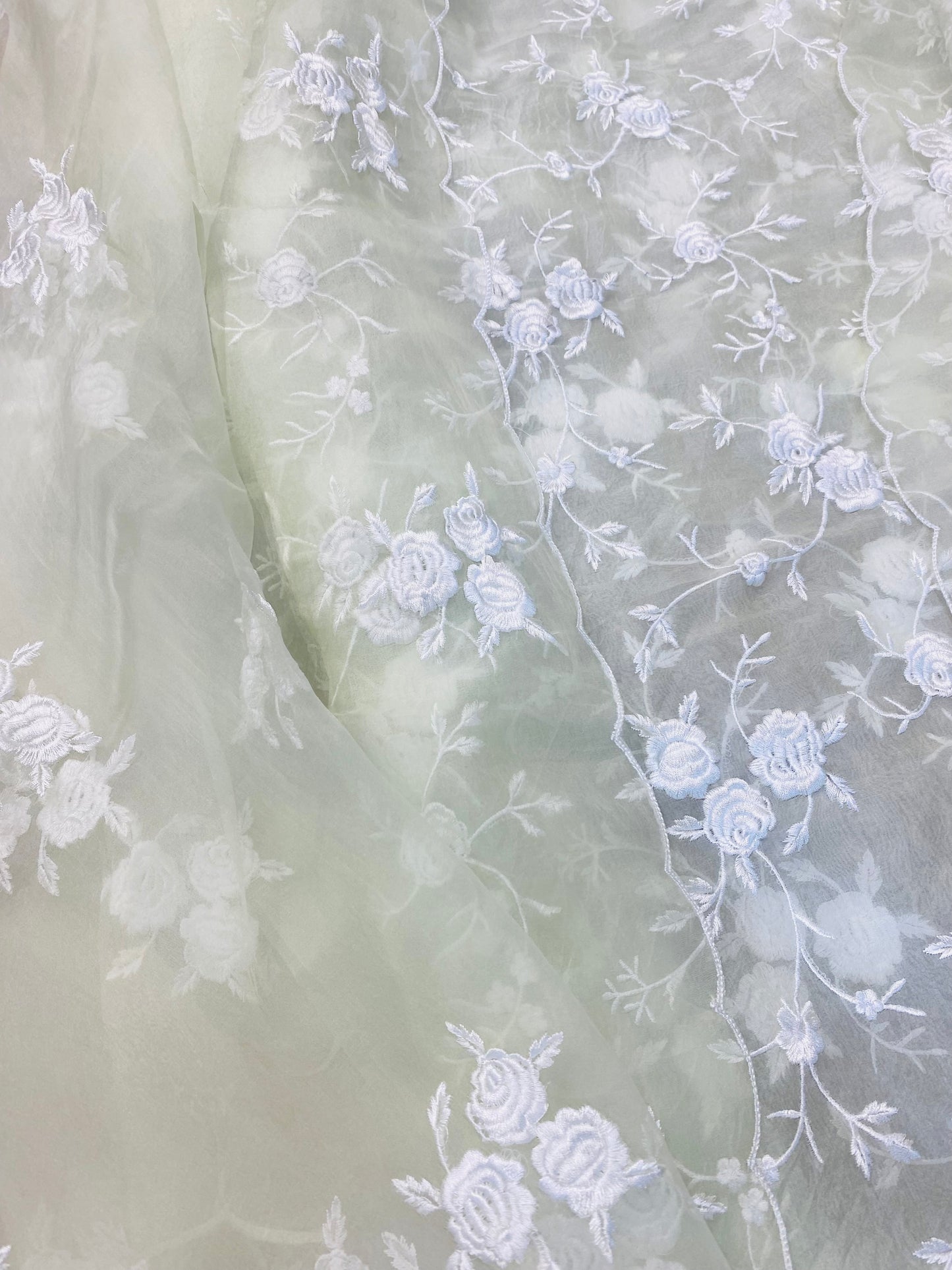 SHEER LUXURY PARSI GARA SUIT SHEER0099(C) Pastel Pista Green