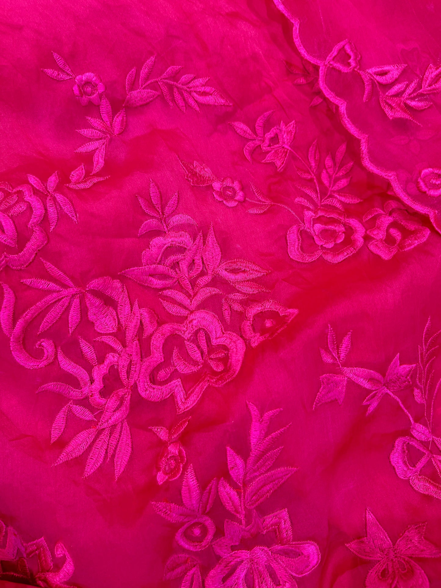 Atharva Heritage Enchanting Elegance: Pure Satin Silk Organza 80 Grams Pakistani Suits Adorned with Exquisite Parsi Embroidery MS003