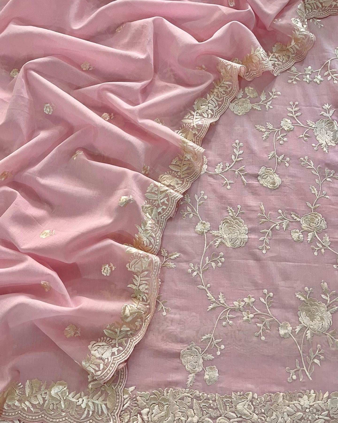 PURE MUL CHANDERI PARSI GARA SUIT MCH007(A)