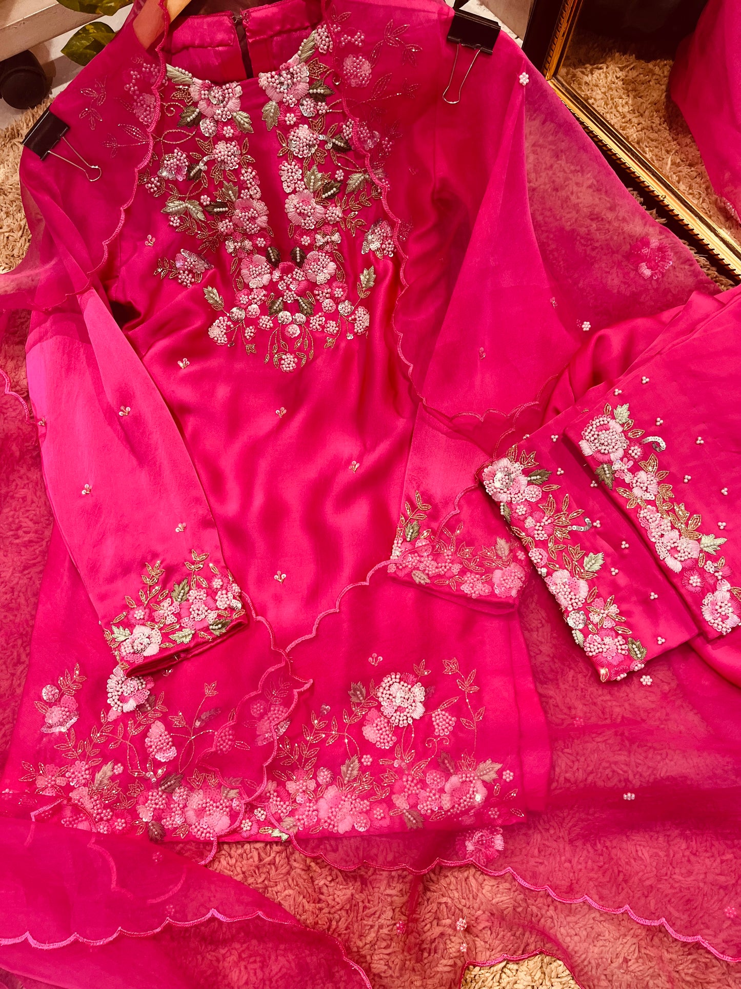 Atharva Heritage Premium Hand-Embroidered Farshi Salwar Suit in Pure Satin Silk PSSF145