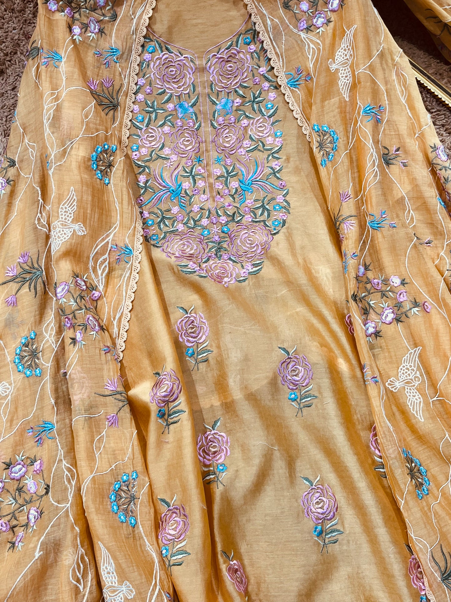 ATHARVA HERITAGE PURE MUL CHANDERI PARSI GARA SUIT MCH0072MY