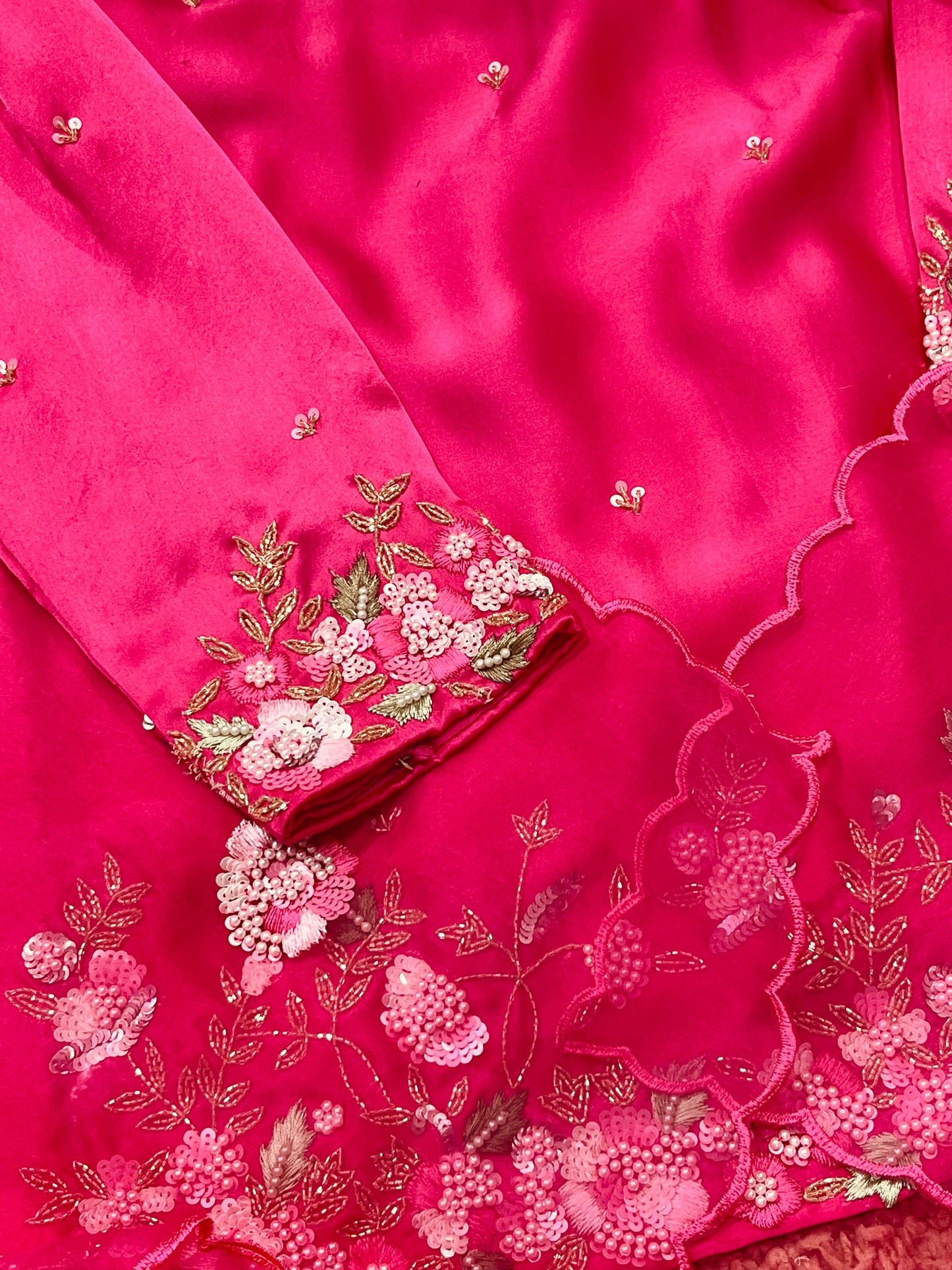 Atharva Heritage Premium Hand-Embroidered Farshi Salwar Suit in Pure Satin Silk PSSF145