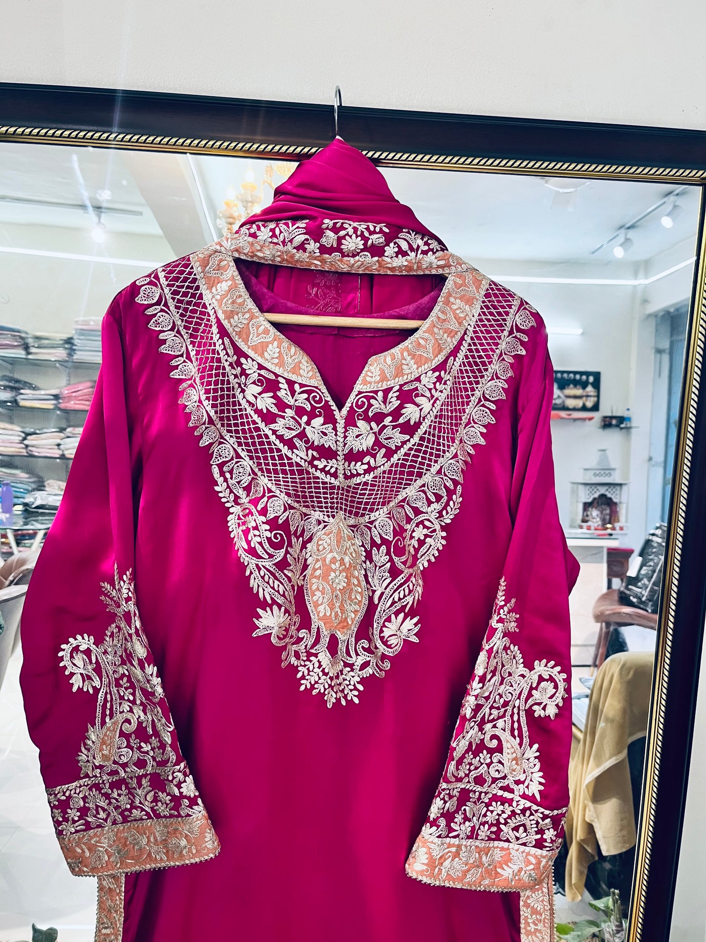 Atharva Heritage Pure Satin silk 80 Grams Pakitsani Suit SS025