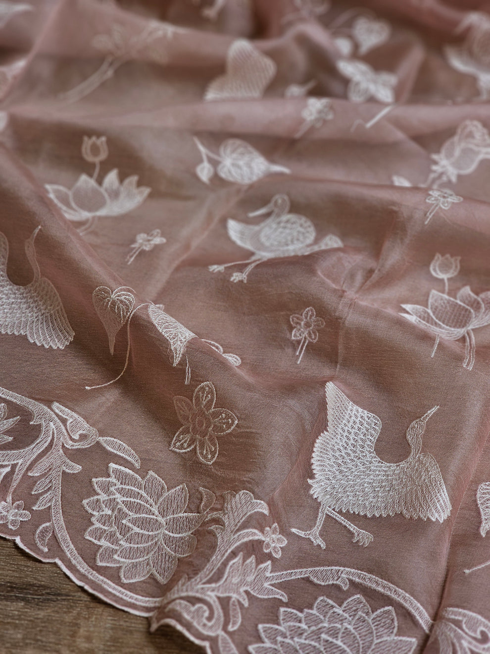 Atharva Heritage "Flamingo Fantasy: Pure Silk Organza Luxury Saree"SO0521
