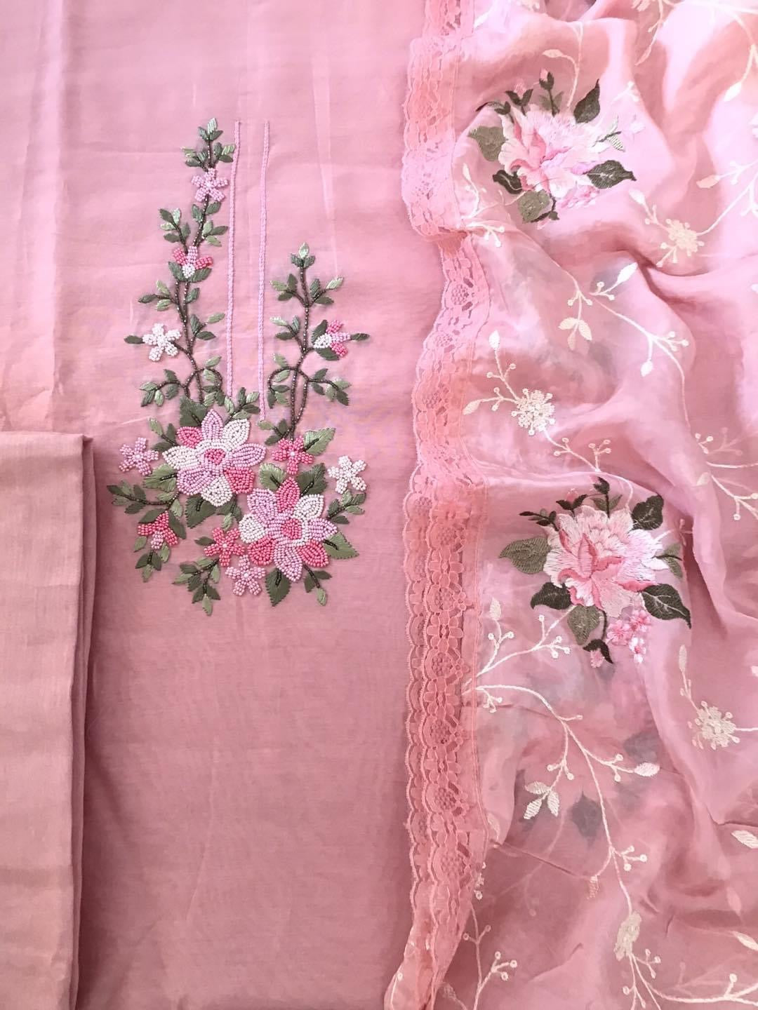 PURE CHANDERI SILK AND ORGANZA EDITS CHO008