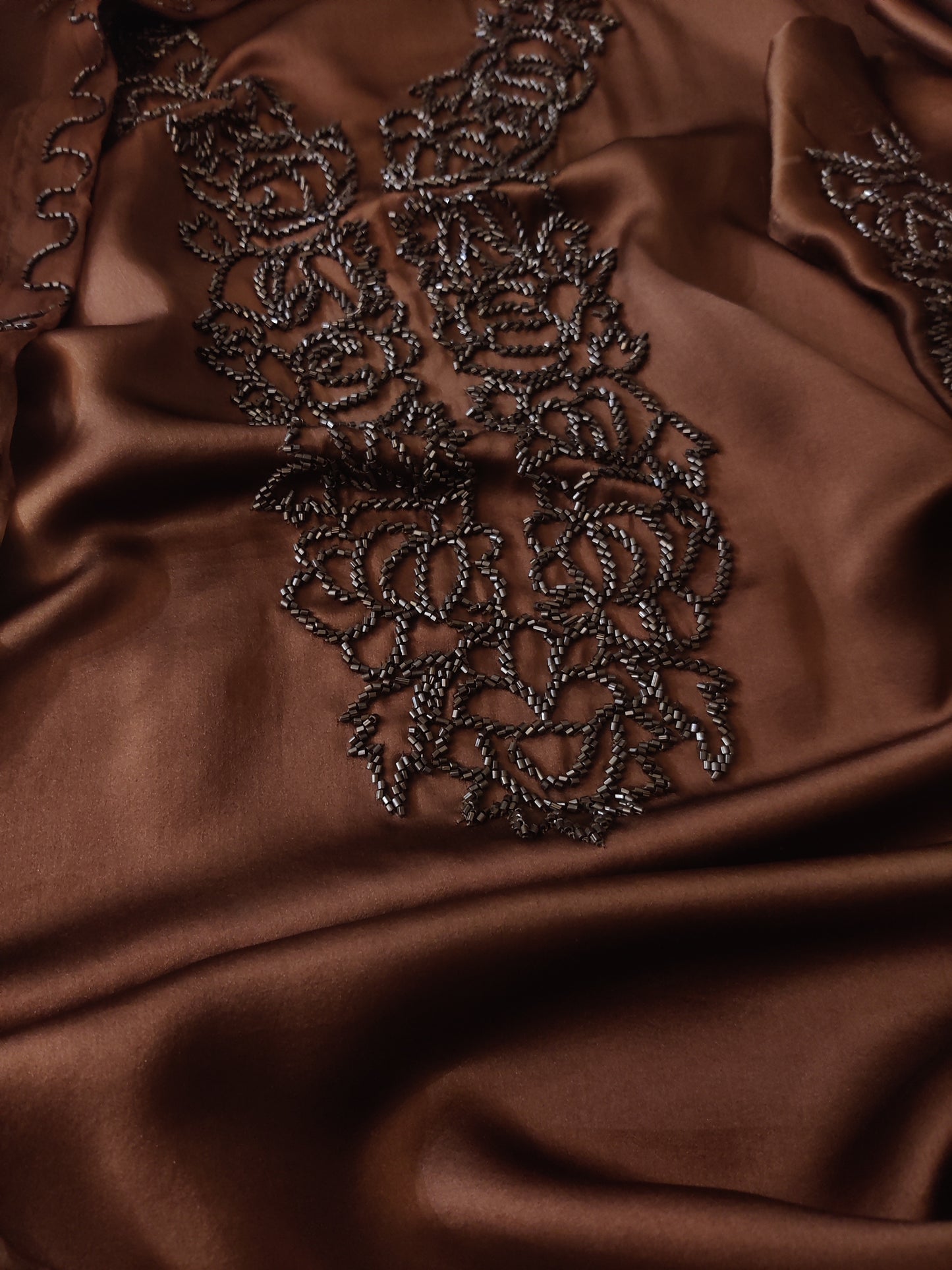 Atharva Luxe โ Pure Silk Luxury Kurta Set with Handcrafted Ghera Sleeves & Organza Dupatta PSH0068B