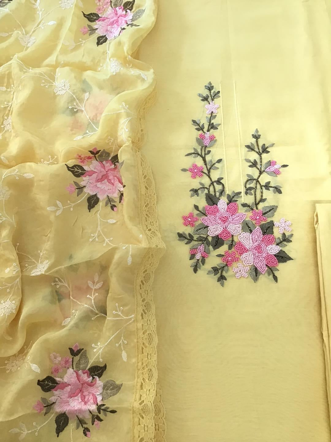 PURE CHANDERI SILK AND ORGANZA EDITS CHO008