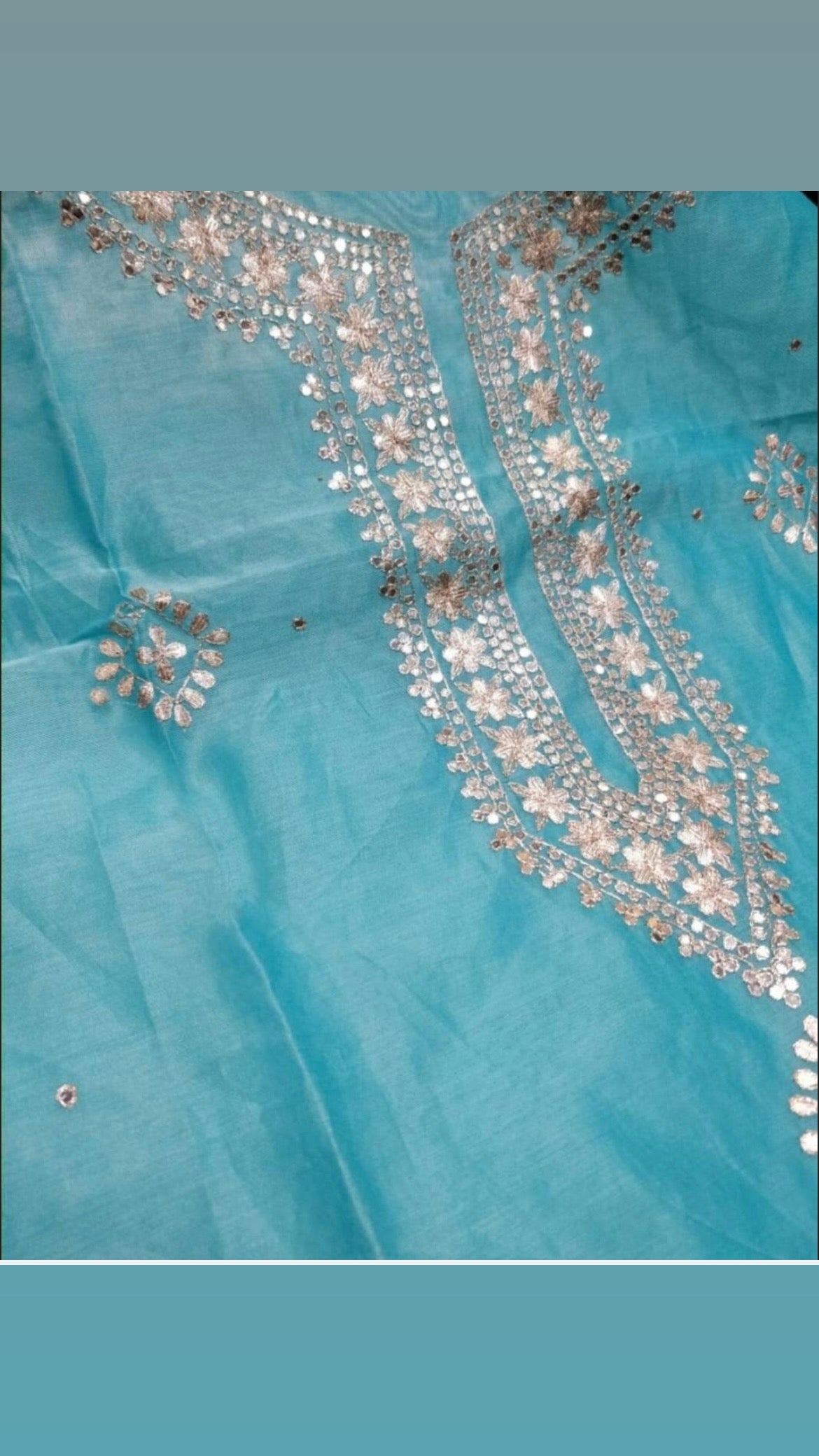 ATHARVA Hand Embroidered Salwar Kameez w/Chanderi Shirt/Gota Pati Chiffon Dupatta/Custom Stitch Unstitch/Custom Anarkali/CH18013