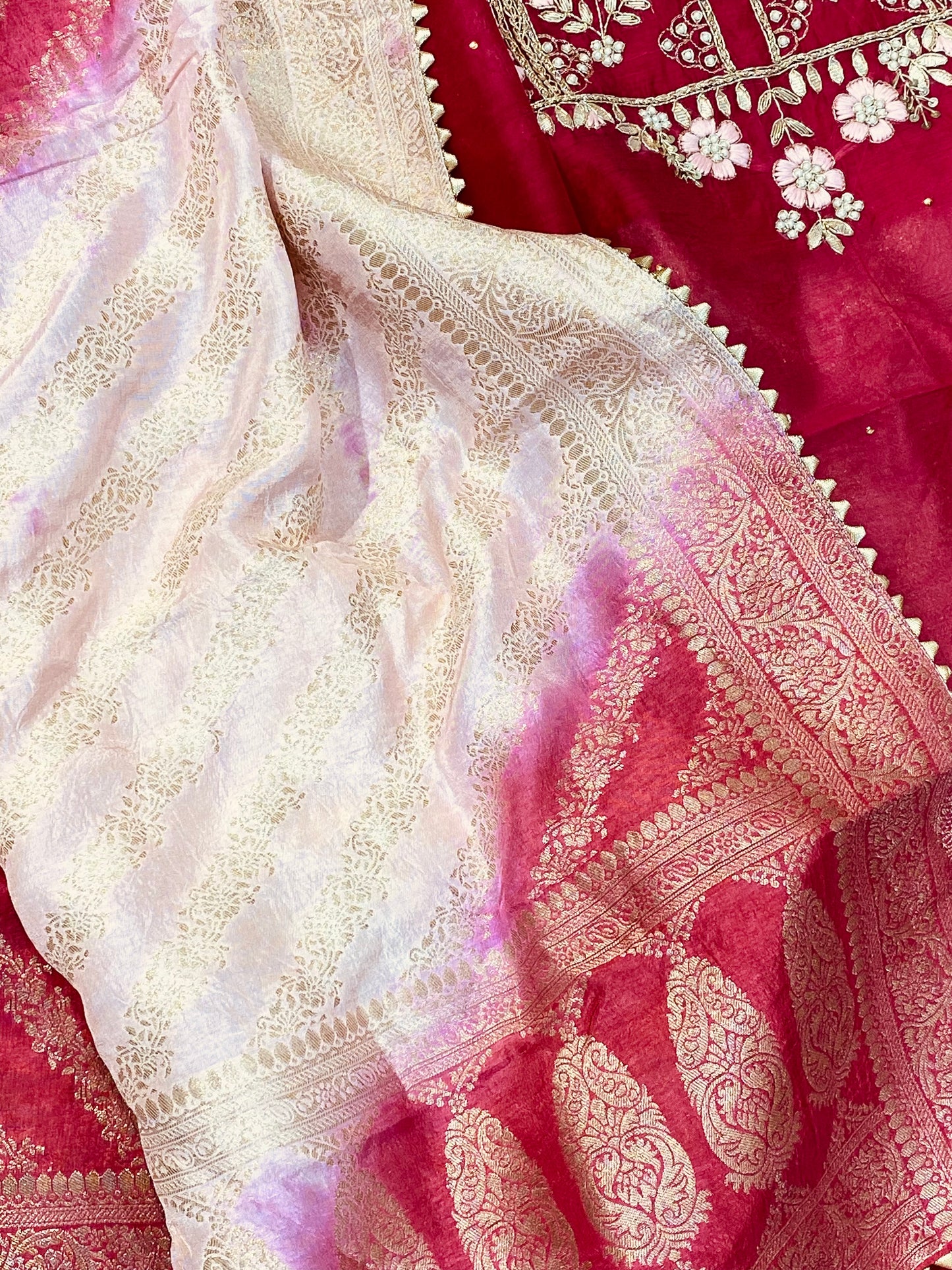 ATHARVA Hand Embroidery Salwar Kameez/Chanderi Ladies Suit/Banarsi Silk Dupatta/Stones/Custom Stitch Unstitch/Embroidery Potli/Gift/CH16766