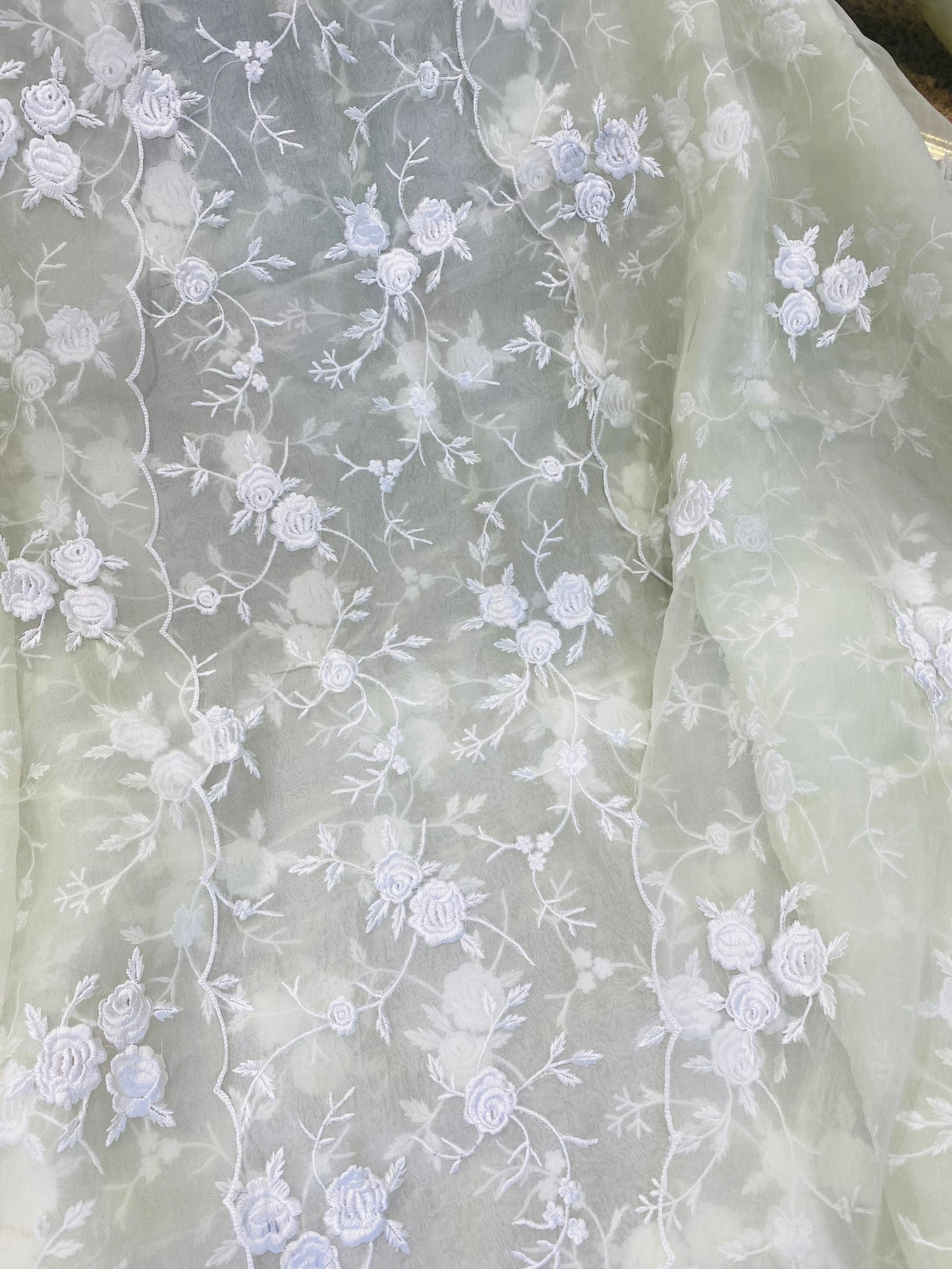 SHEER LUXURY PARSI GARA SUIT SHEER0099(C) Pastel Pista Green