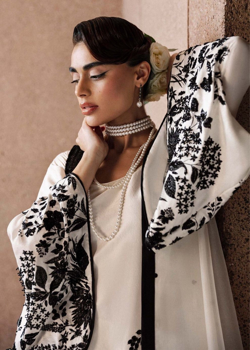 ATHARVA HERITAGE Pure Handloom Silk Suit with Beautiful Parsi Gara embroidered Pakistani Suit~✨🌼 RSO0012