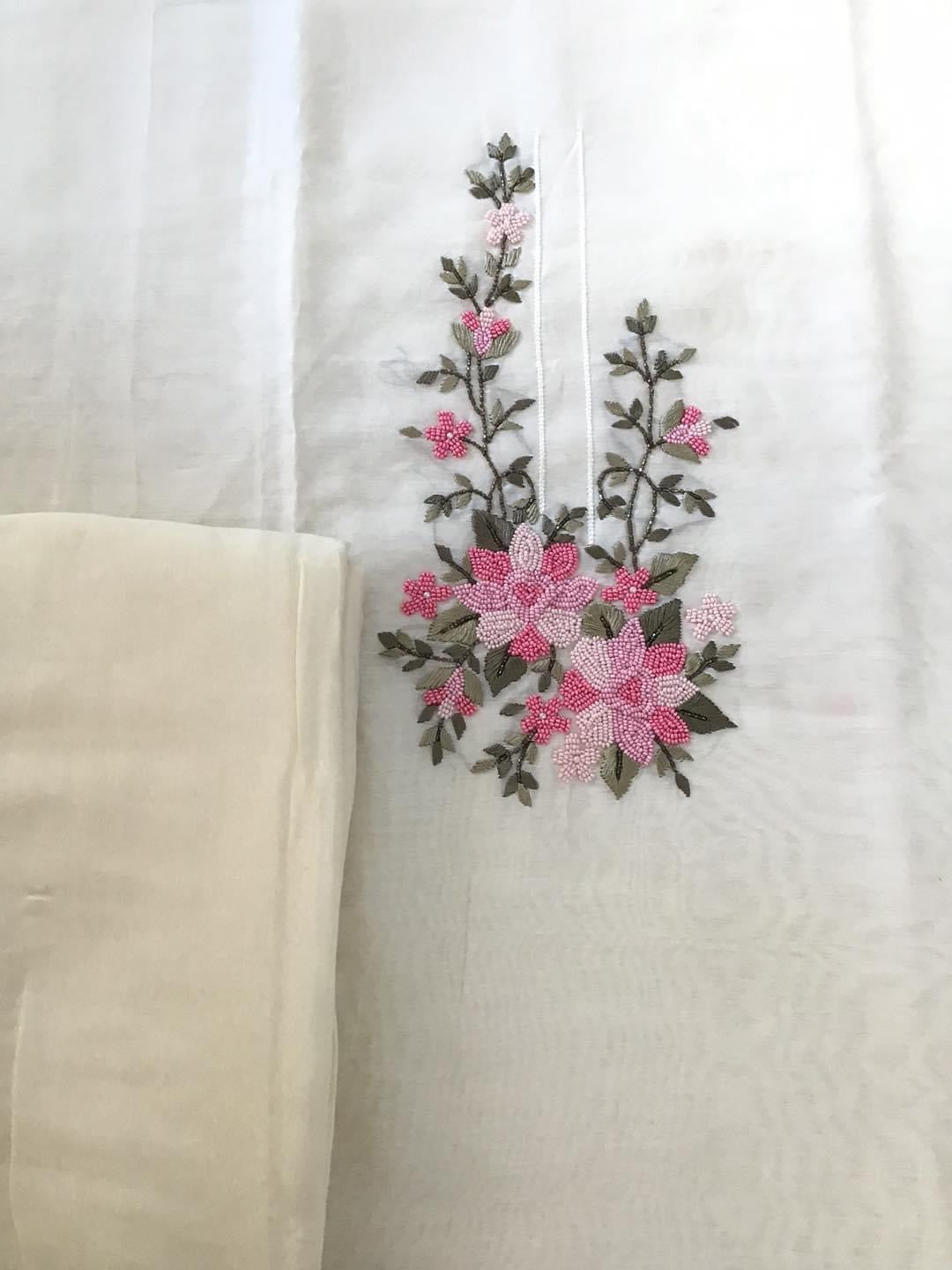 PURE CHANDERI SILK AND ORGANZA EDITS CHO008