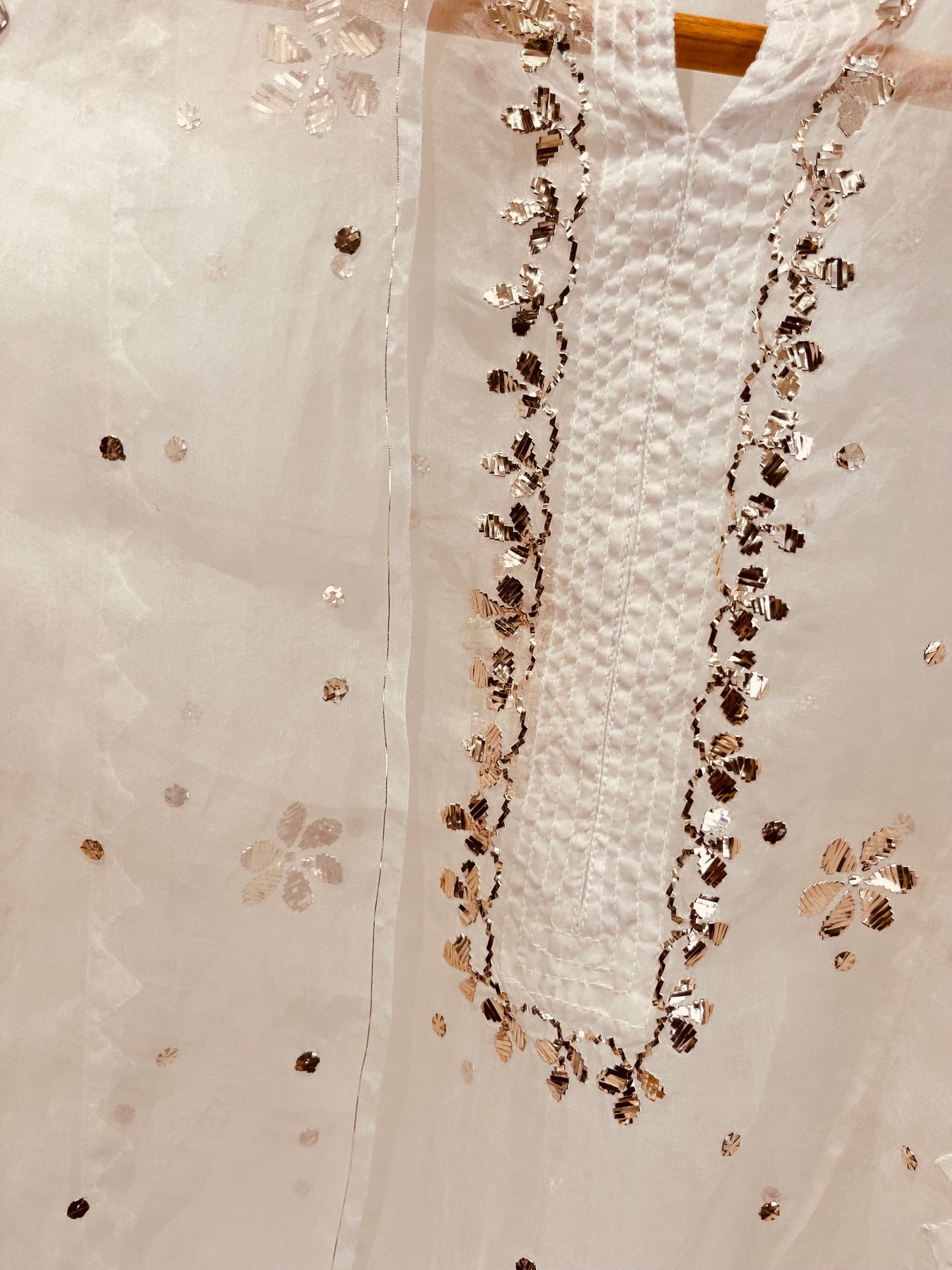 ATHARVA HERITAGE Sheer LuxuryDYEABLE /Premium Lucknowi Semi Stitched Collection Sheer00082 DYEABLE