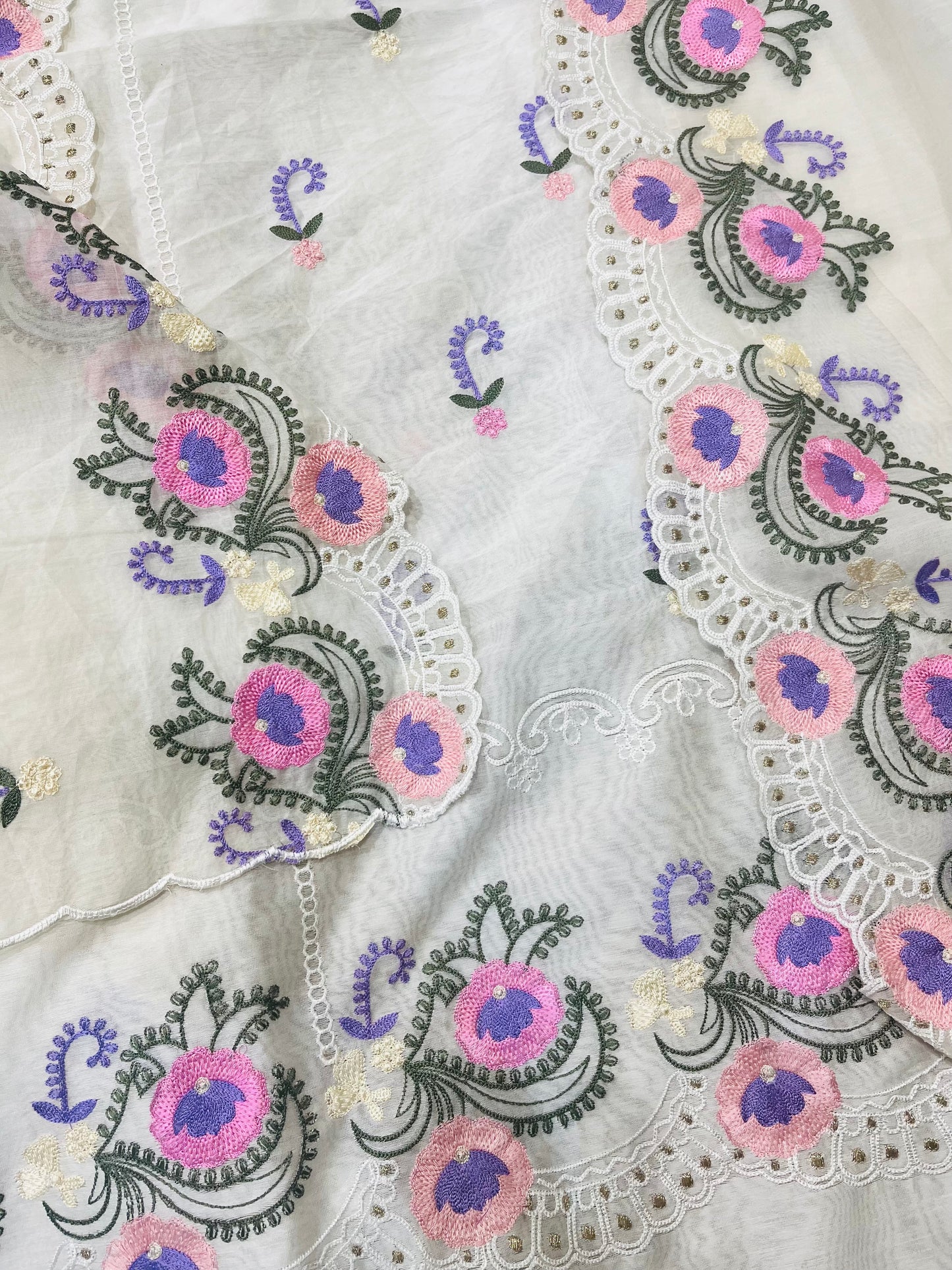 PURE CHANDER SILK KASHMIRI AARI SUIT CH5428A