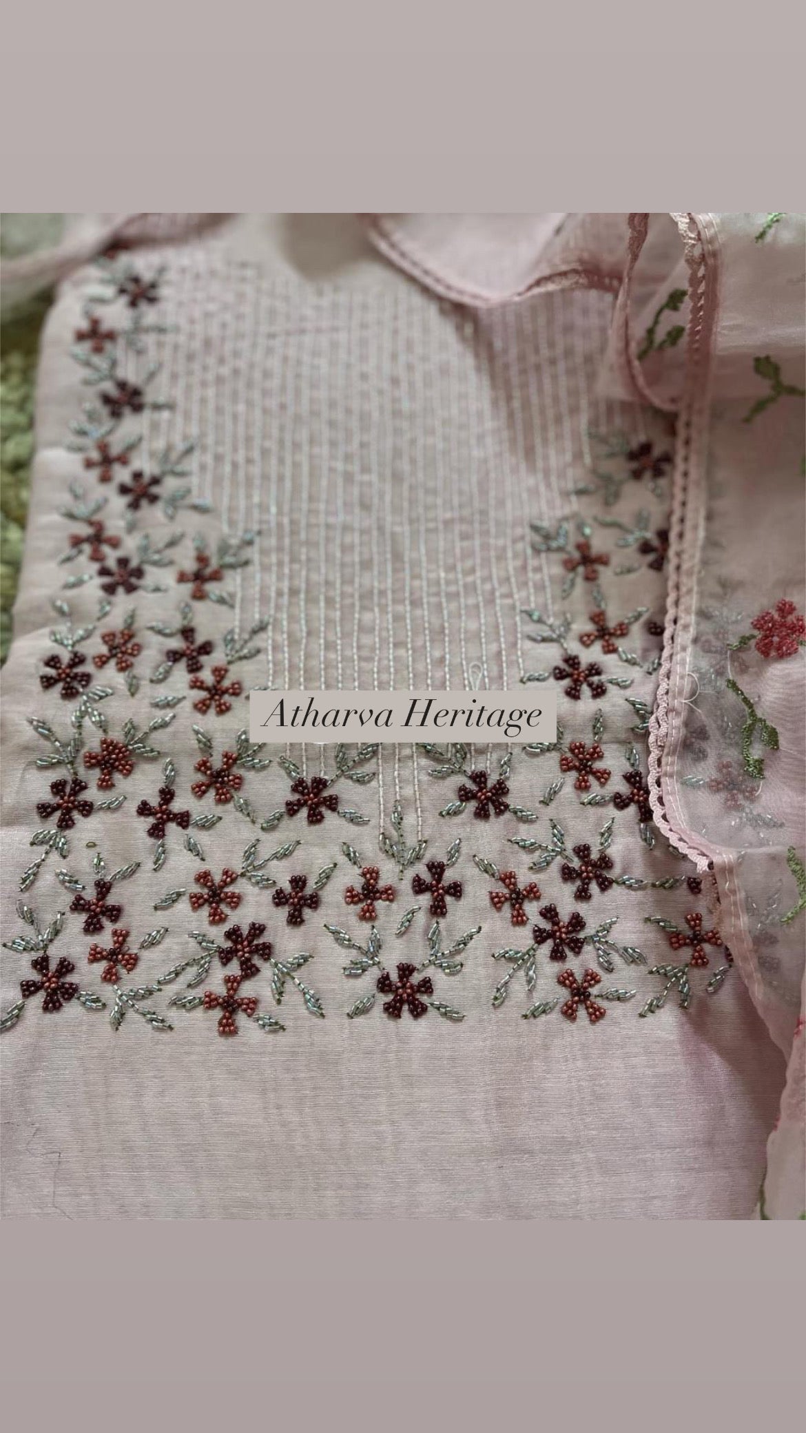 PURE CHANDERI SILK AND ORGANZA EDITS CHO0011