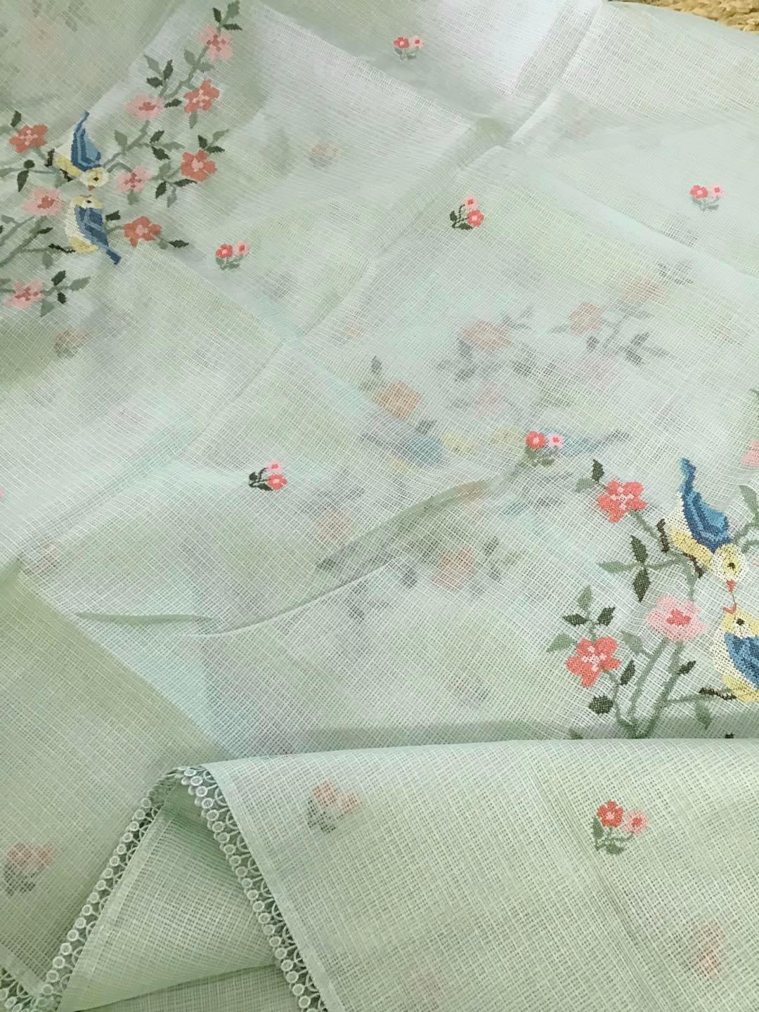 Atharva Embroidered Cotton Kota Salwar Kameez/Embroidery Kota Dupatta /Kota Embroidery Shirt /Cotton Chikankari Bottom- KK008