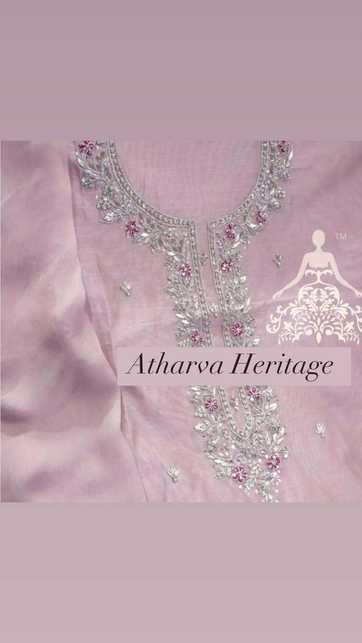 ATHARVA Hand Embroidered Salwar Kameez w/ Chanderi Shirt/Gota Pati Chiffon Dupatta/Custom Stitch Unstitch/Custom Anarkali/CH18011