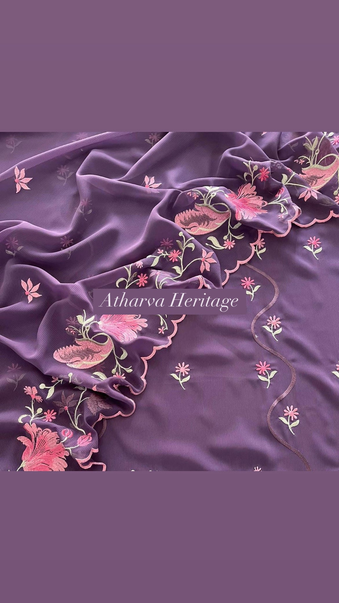 Atharva Heritage/ Georgette PARSI GARA SUIT GR0011