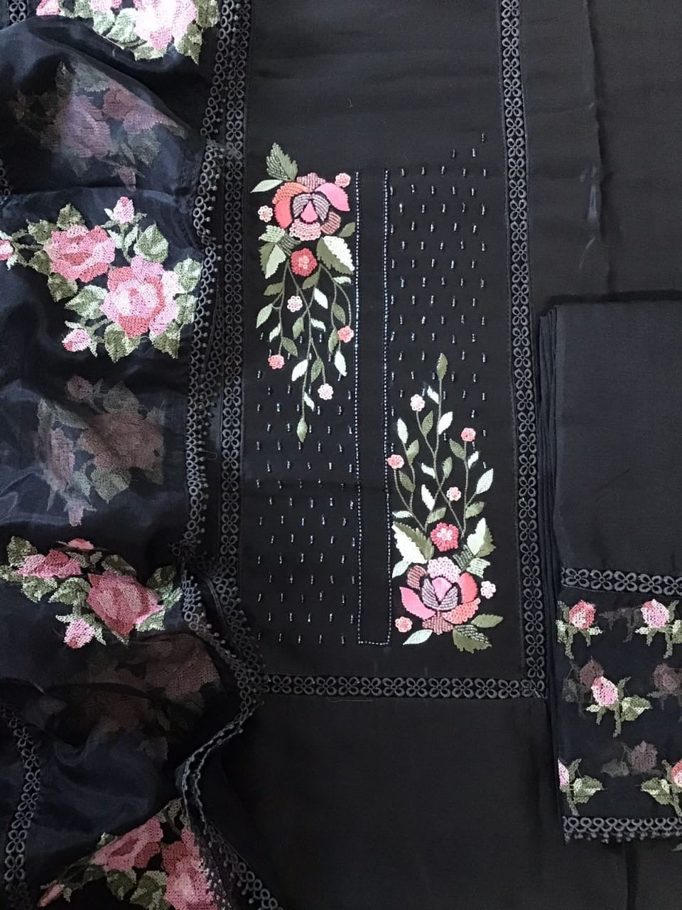 PURE CHANDERI SILK AND ORGANZA EDITS CHO0010