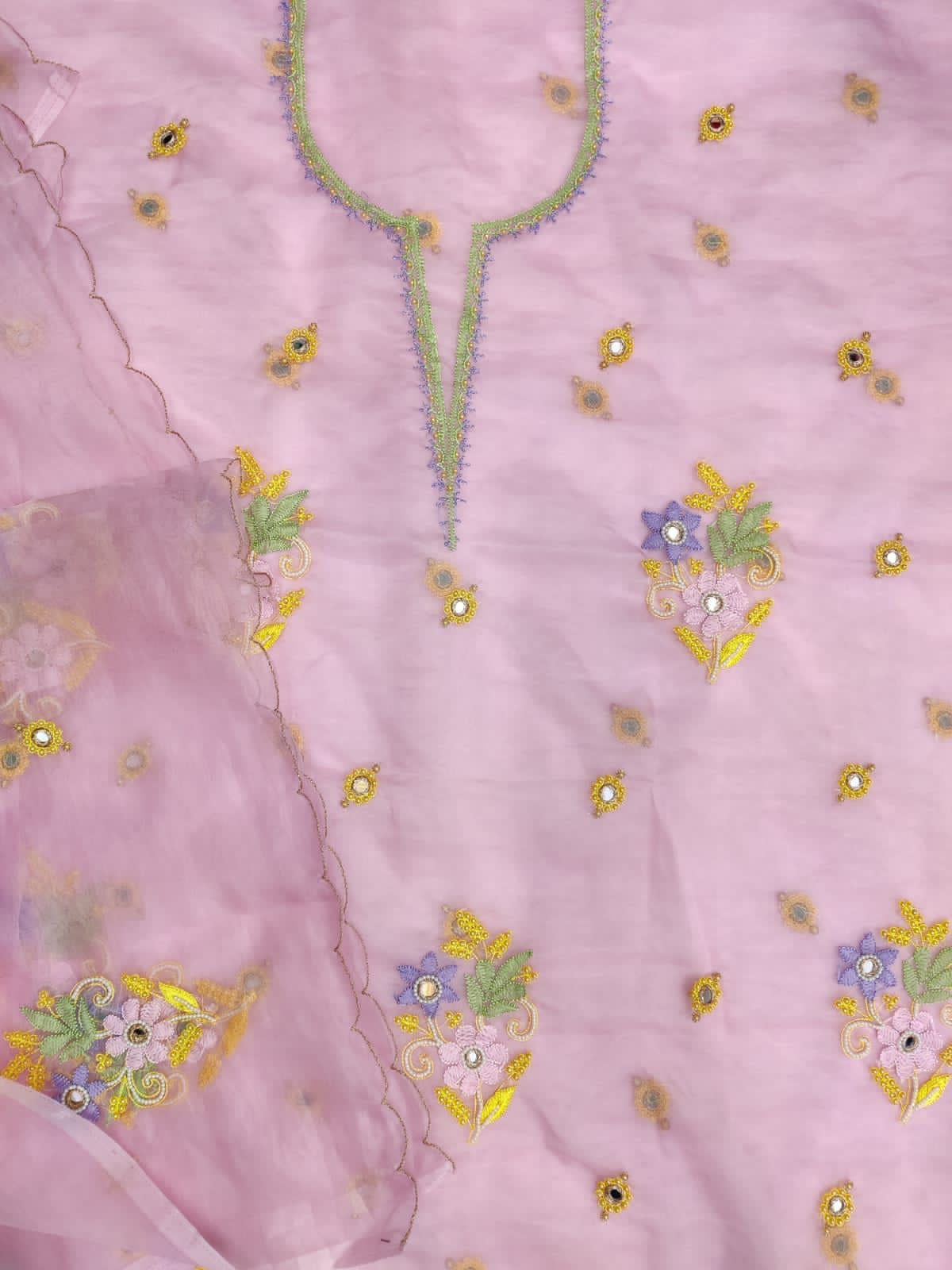 ATHARVA HERITAGE “NOOR” – Silk Organza Regalia Chikankari Elegance” Sheer000115