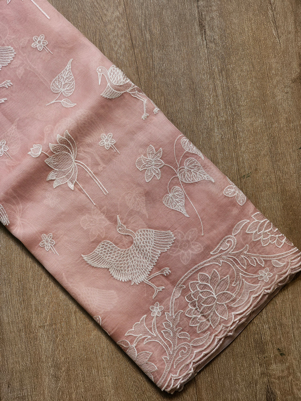 Atharva Heritage "Flamingo Fantasy: Pure Silk Organza Luxury Saree"SO0521