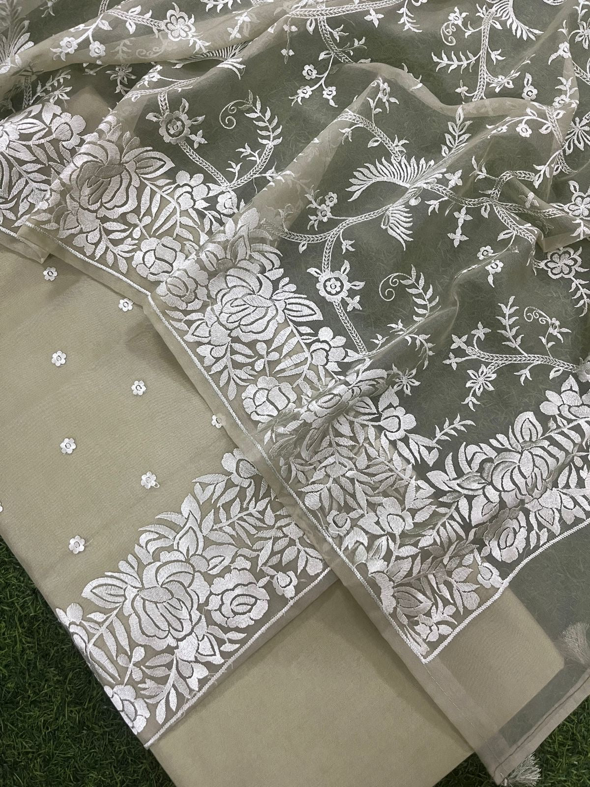 PURE CHANDERI SILK AND ORGANZA EDITS CHO005