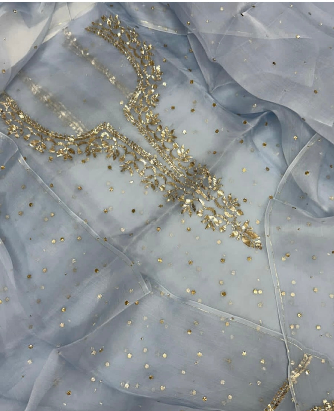 Sheer Luxury /Premium Lucknowi Collection Sheer00074 GREY