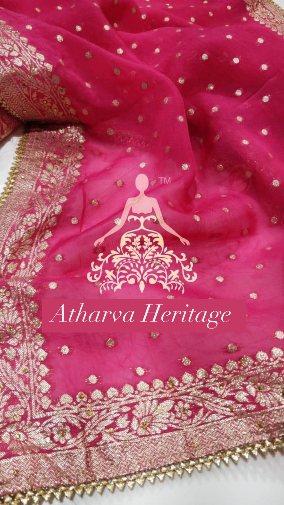 ATHARVA Hand Embroidery Salwar Kameez/Tissue Silk Ladies Suit/Organza Banarsi Silk Dupatta/Stones/Custom Stitch Unstitch/Gift/TO16758B