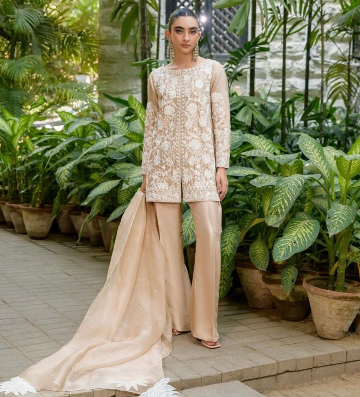 Atharva Heritage/pure Raw silk Pakistani Parsi Gara Coord Set PRP002