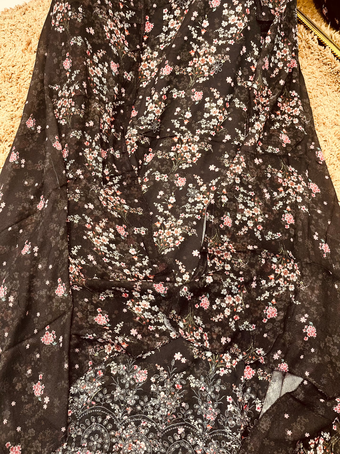 SUMMER VIBES /100% PURE MUL COTTON COP11 BLACK