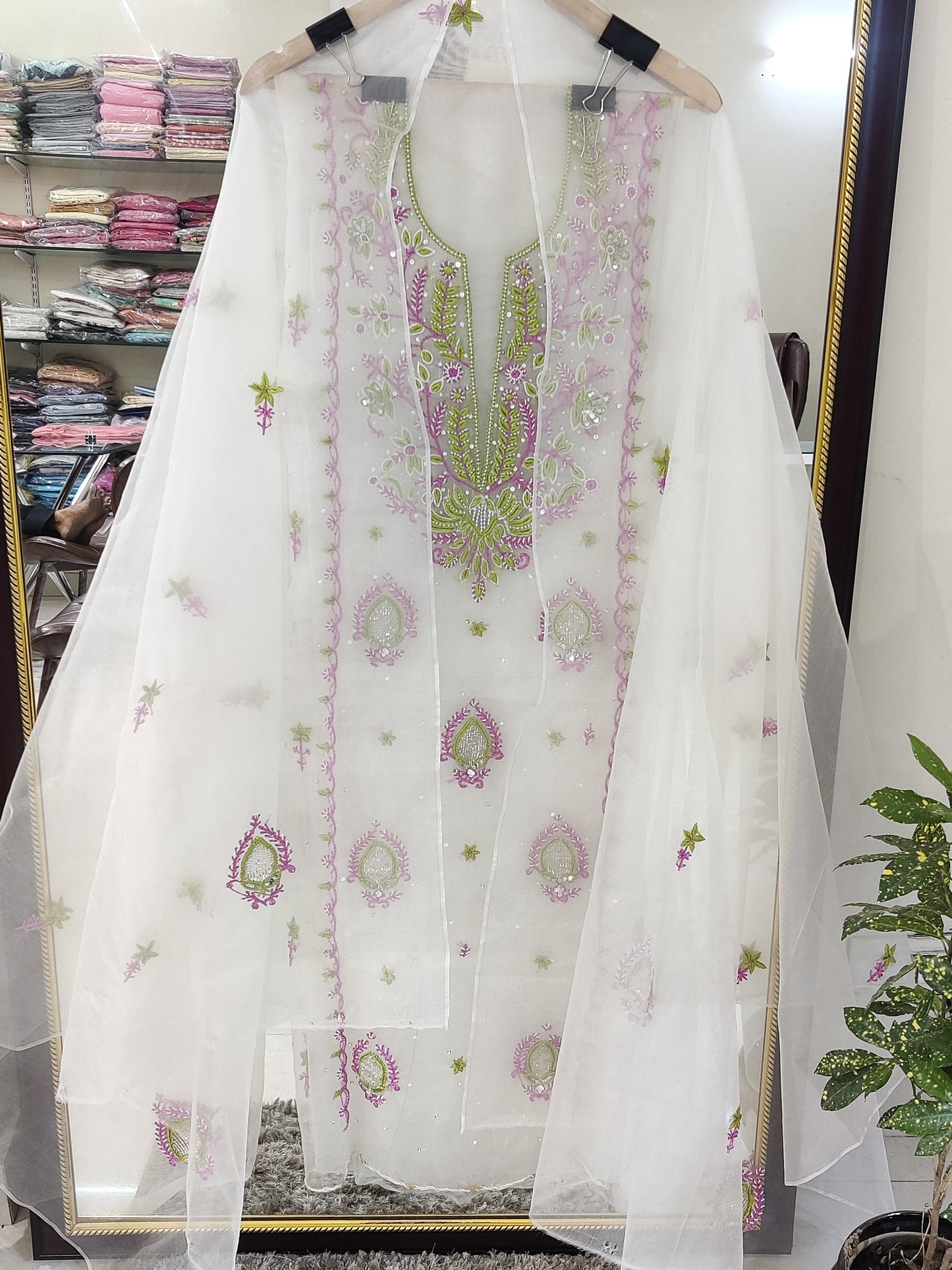 Atharva Heritage Sheer Luxury Premium Lucknowi Collection LUCK0102
