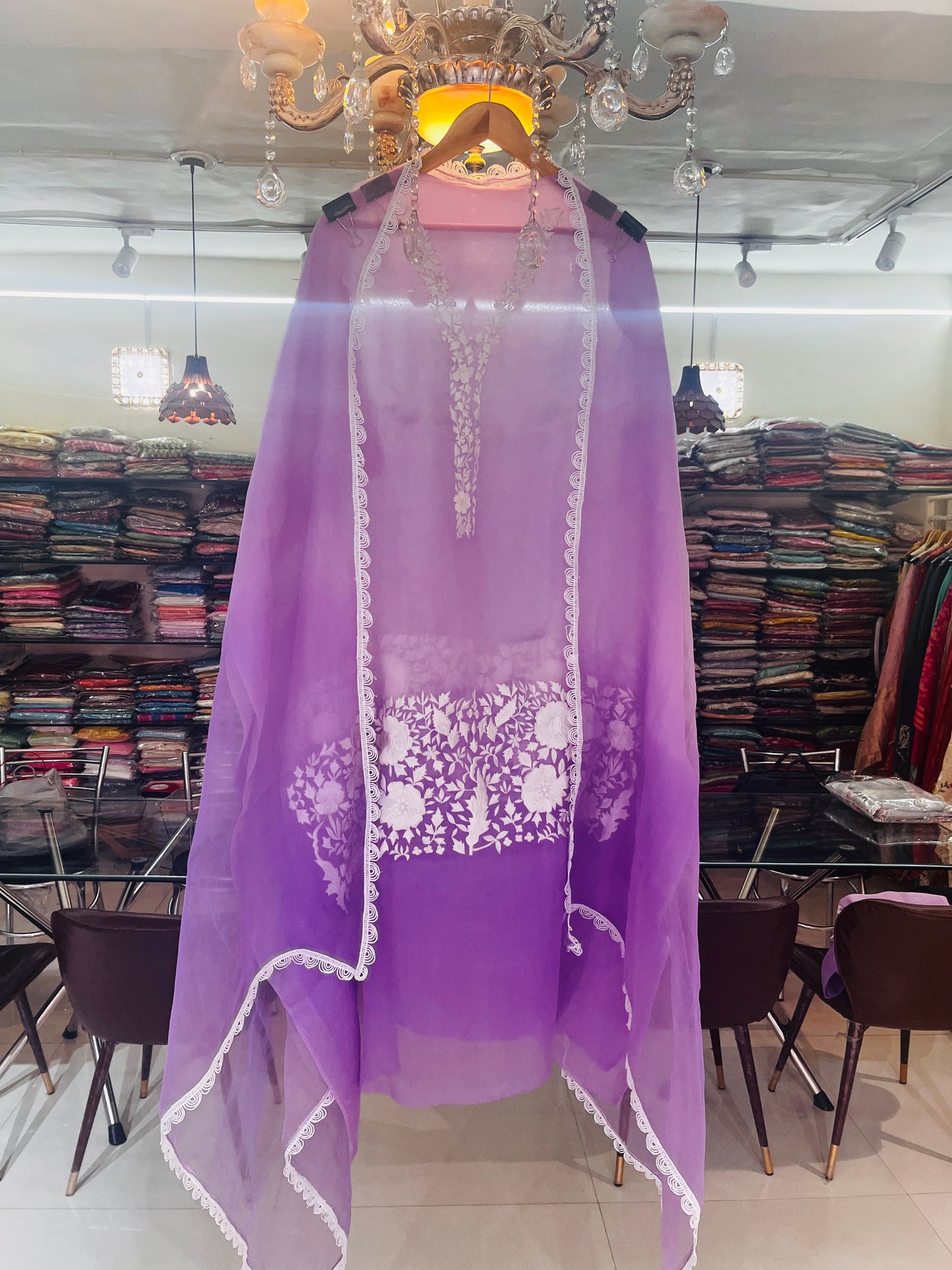 Atharva Heritage "Enchanting Elegance: Pure Silk Pakistani Suits Adorned with Exquisite Parsi Embroidery MS002(B)