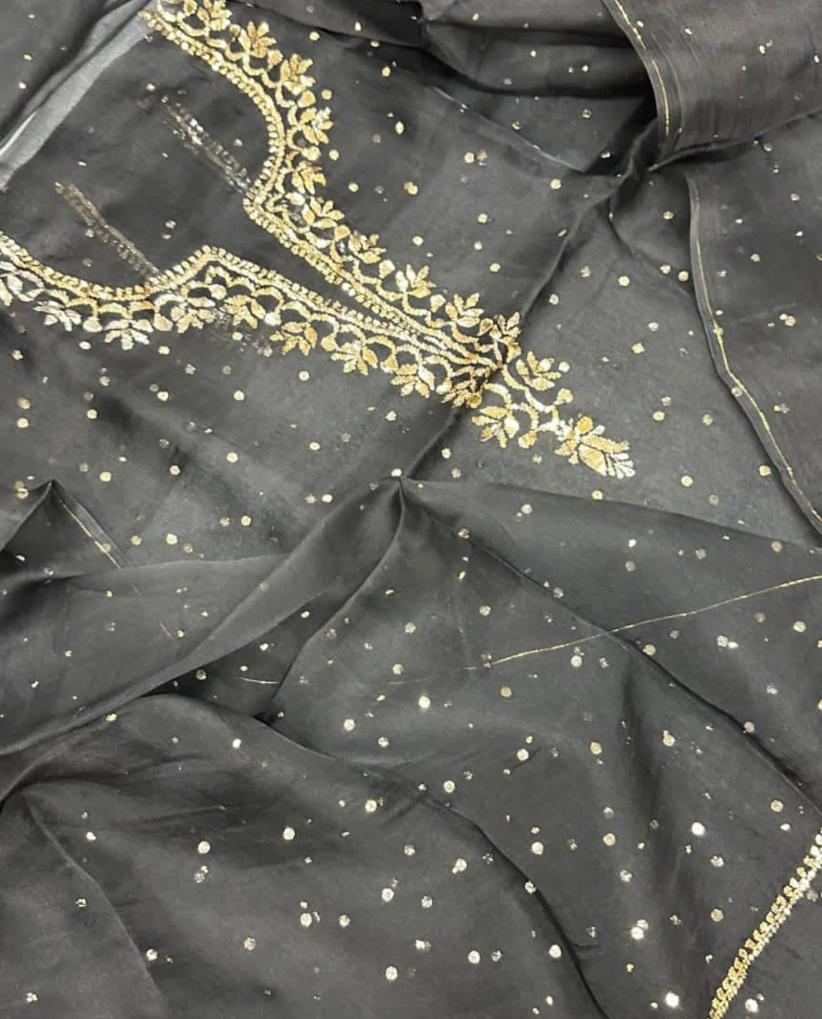 Sheer Luxury /Premium Lucknowi Collection Sheer00072 Black