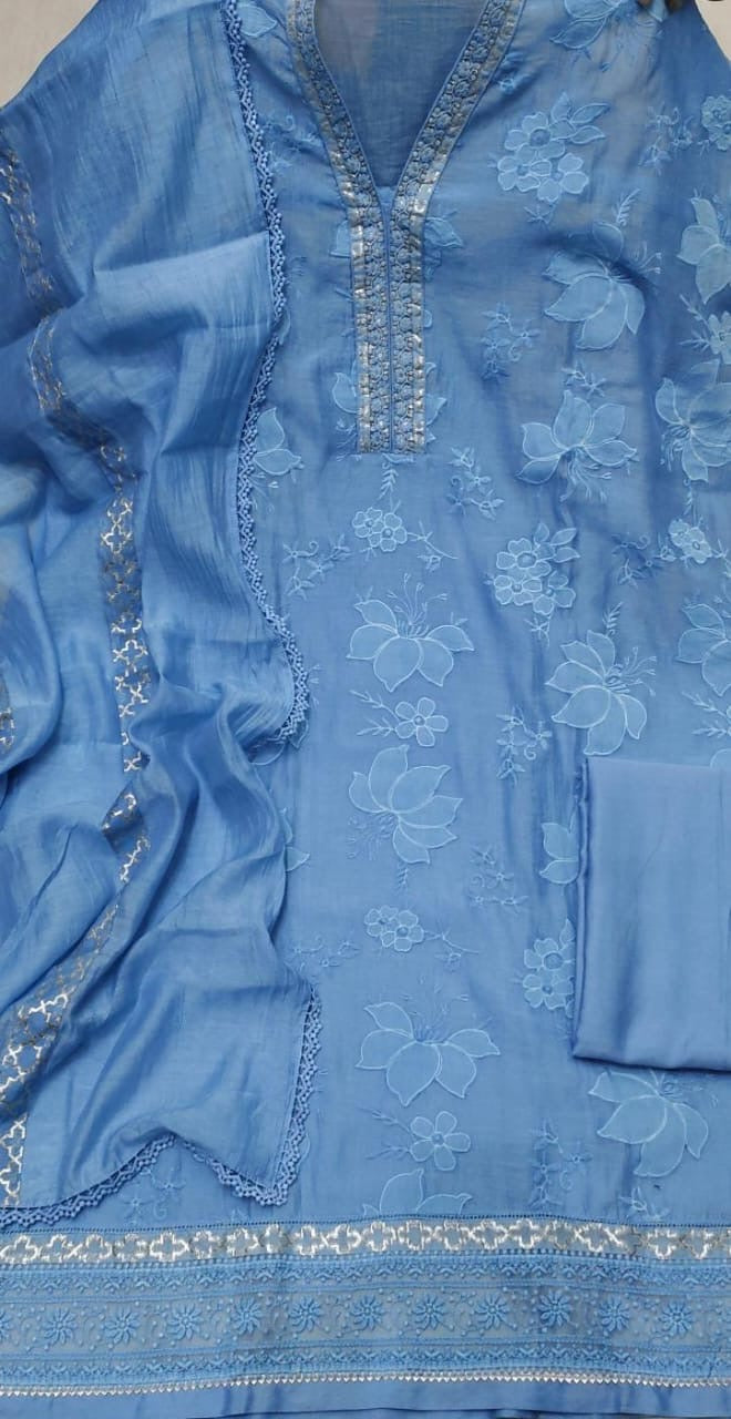 Atharva PURE Mul CHANDER Embroidered SUIT CH17515