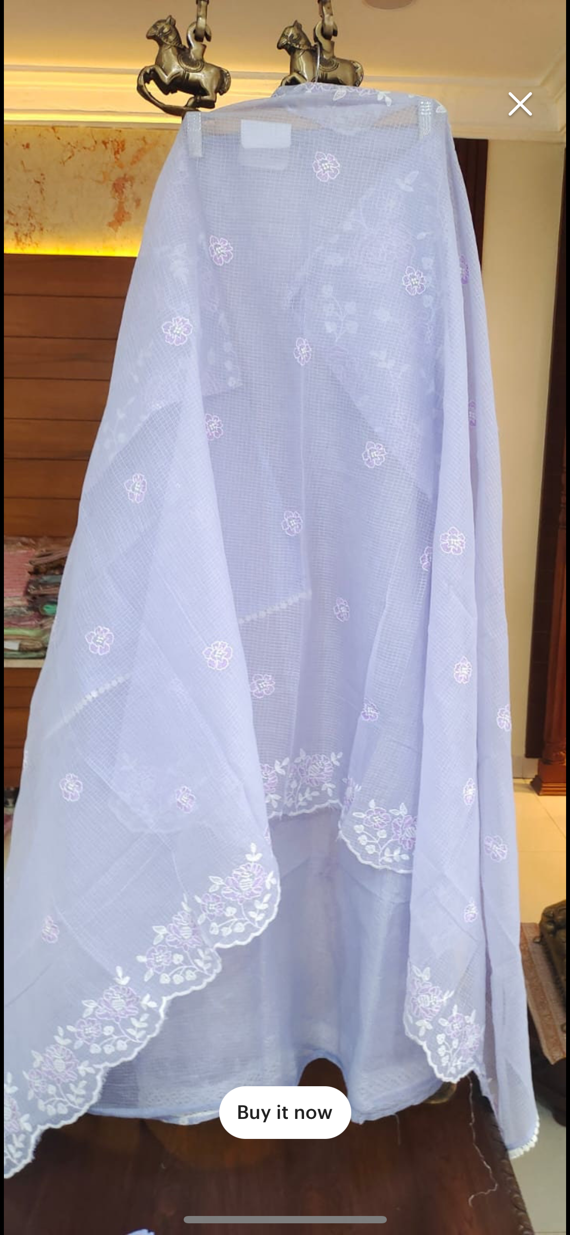 Atharva Embroidered Cotton kota Salwar Kameez/Embroidery Kota Dupatta/Cotton Embroidery Shirt /Cotton Chikankari Bottom- KK0015L Lavender