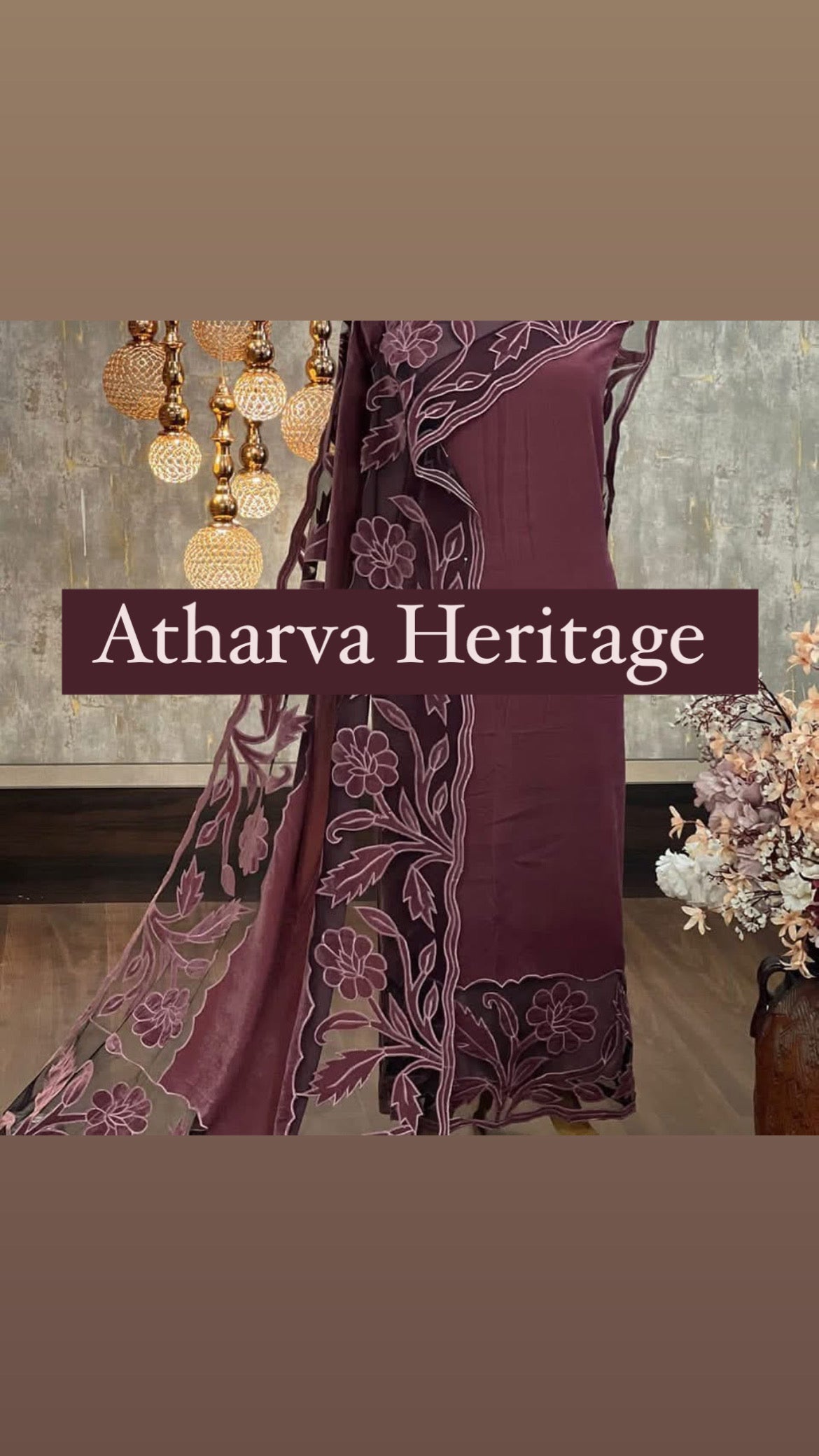 ATHARVA Cutwork Embroidery Salwar Kameez/Chanderi Cut-Work Shirt & Dupatta/Santoon Bottom/Custom Stitch Unstitch/Plazo/Pant/CUT81057