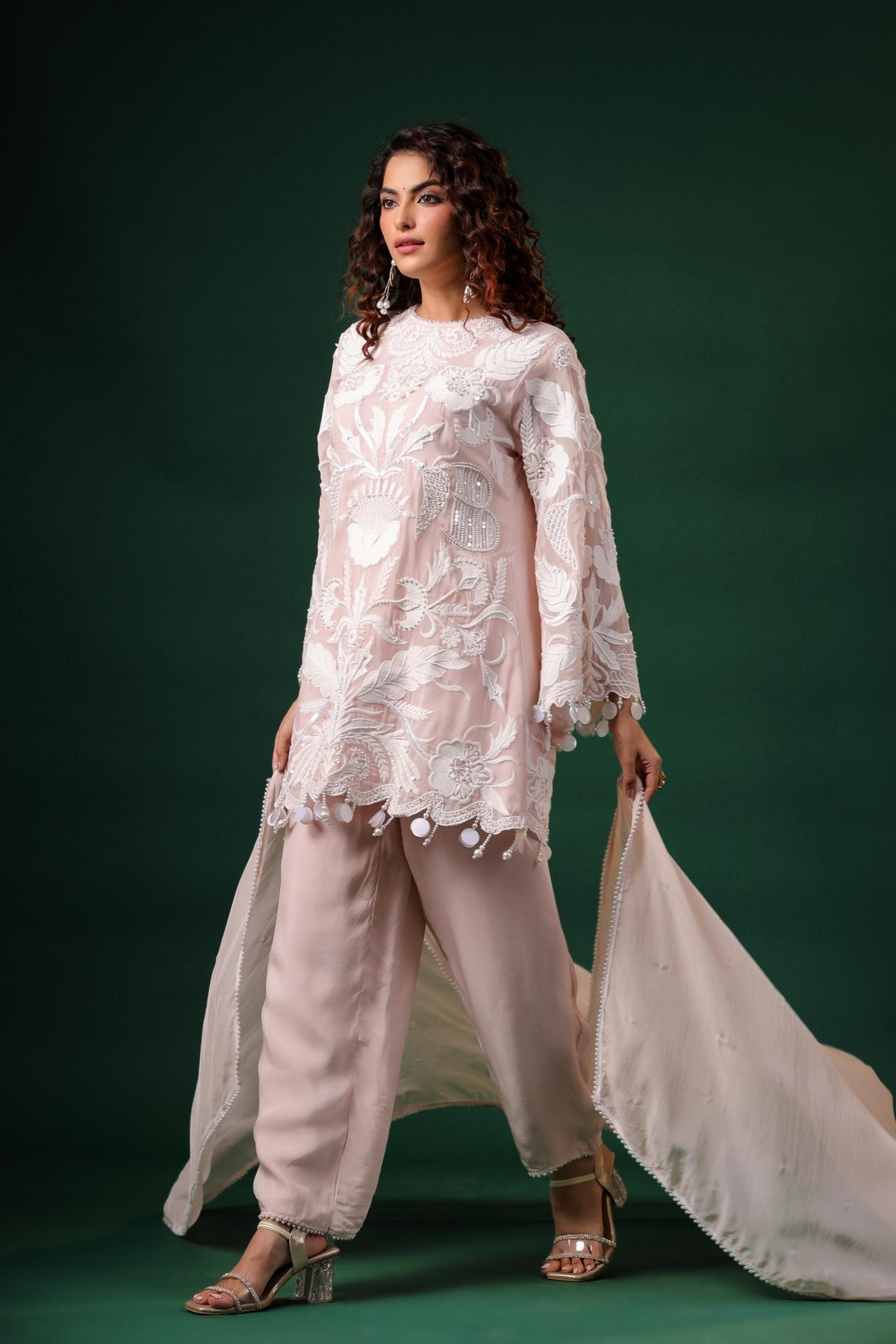 Sheer Luxury Ready to Wear Pakistani Coord Set With Pants/Farshi Salwar Sizes S To 7XL SLP008