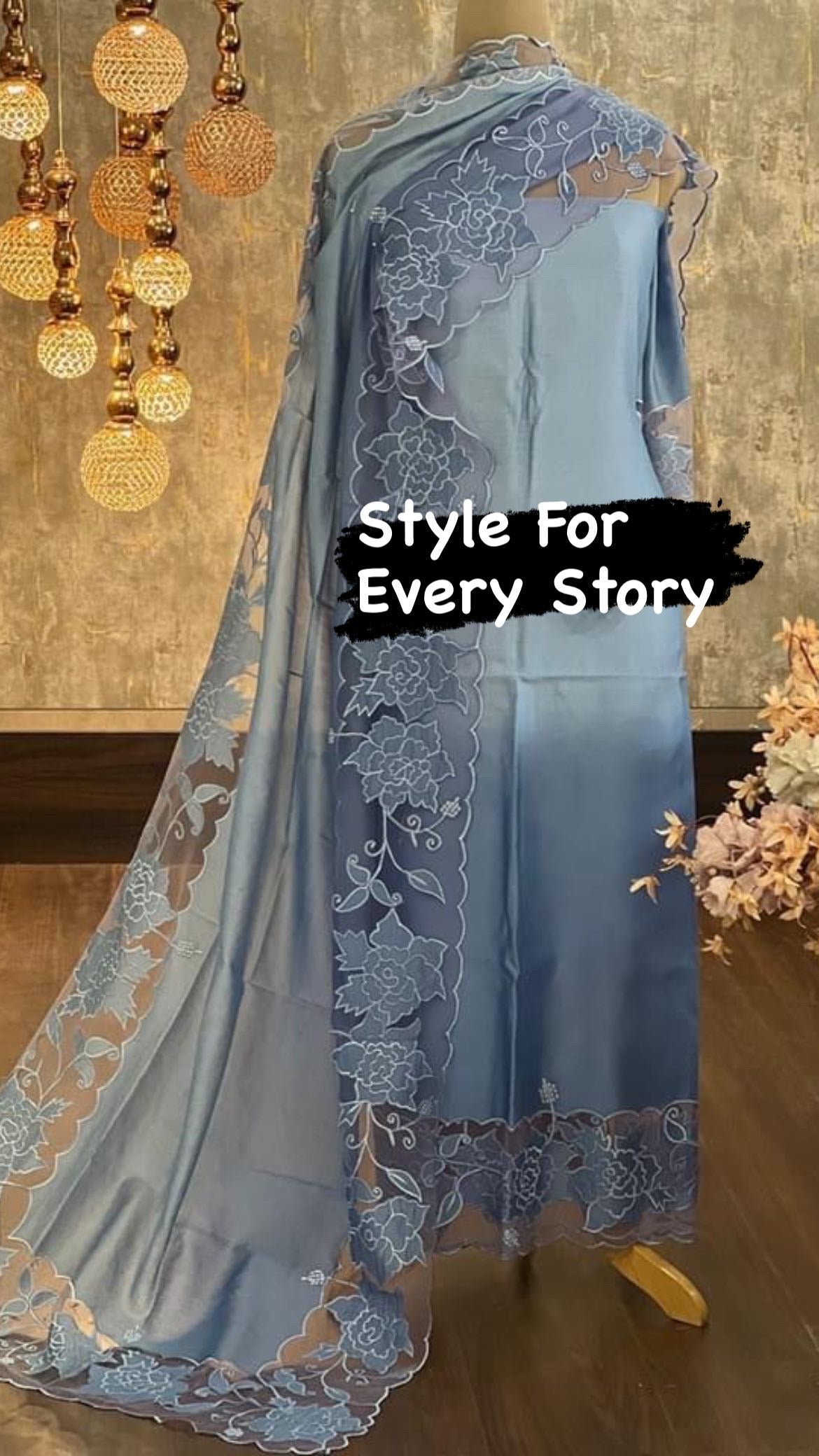 ATHARVA Hand Embroidery Salwar Kameez/Chanderi Cut-Work Shirt & Dupatta/Santoon Bottom/Custom Stitch Unstitch/Plazo/Pant/ CUT8021