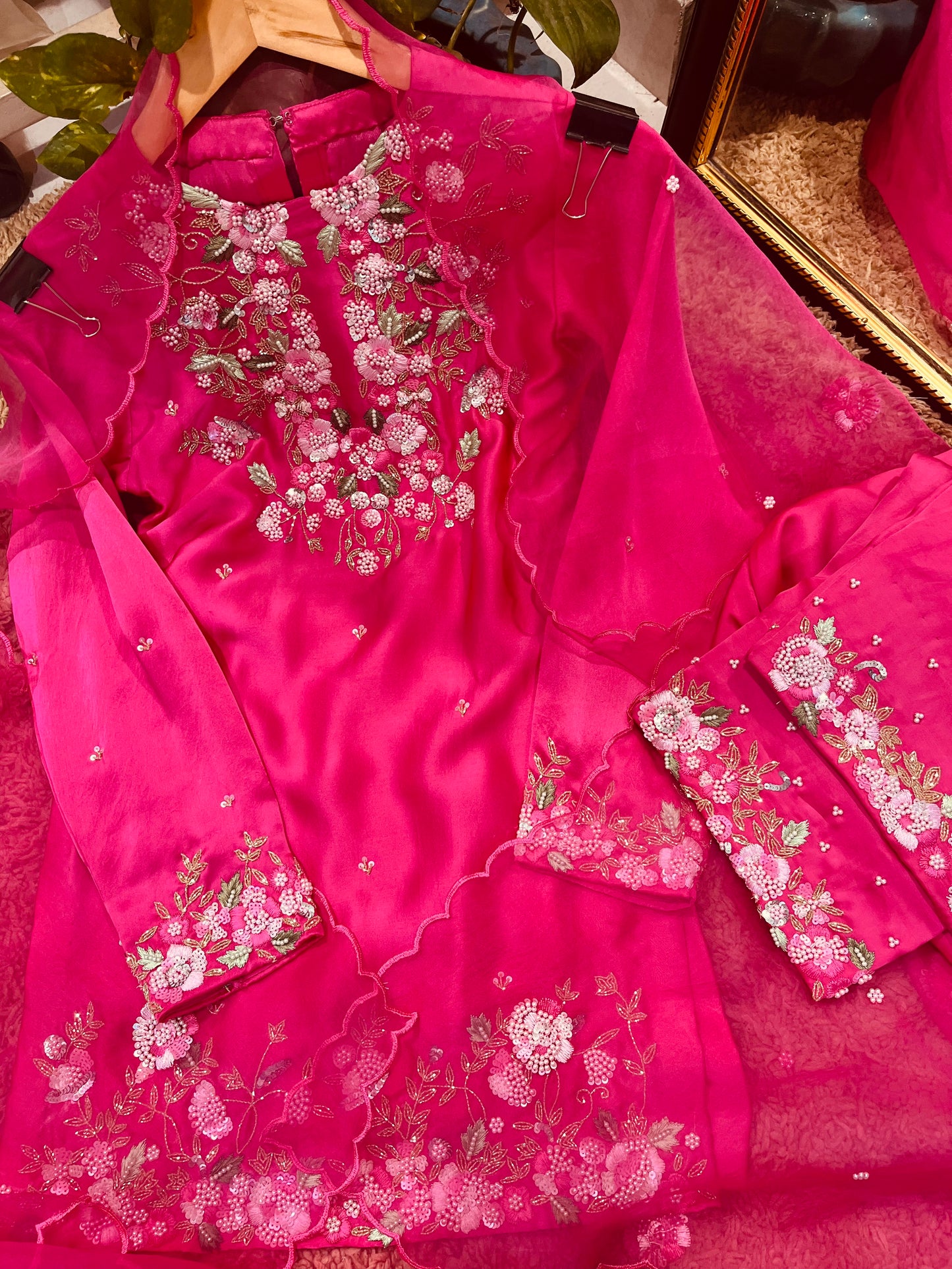 Atharva Heritage Premium Hand-Embroidered Farshi Salwar Suit in Pure Satin Silk PSSF145