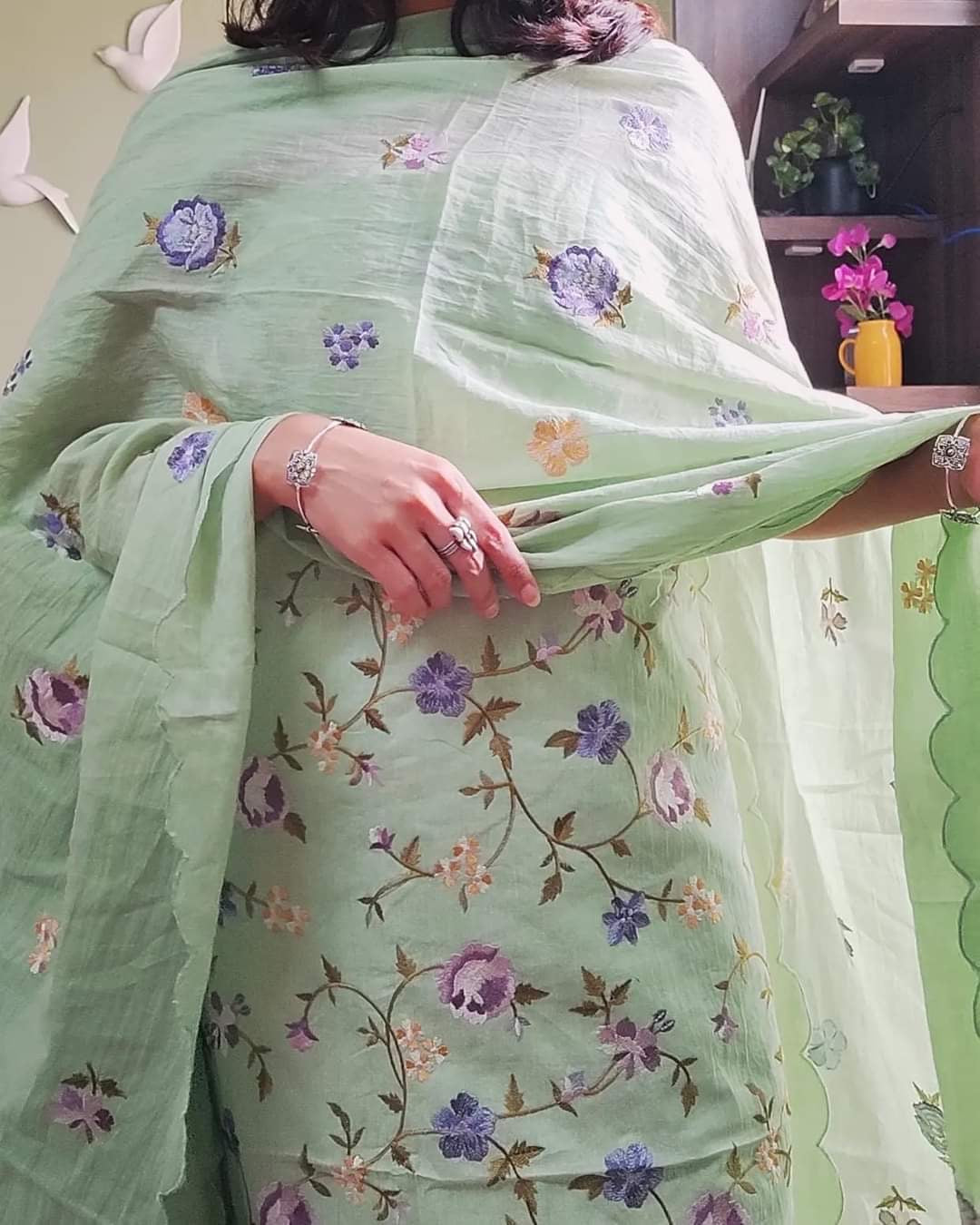 ATHARVA/PURE CHANDER SILK KASHMIRI PARSI SUIT CH5431(B)