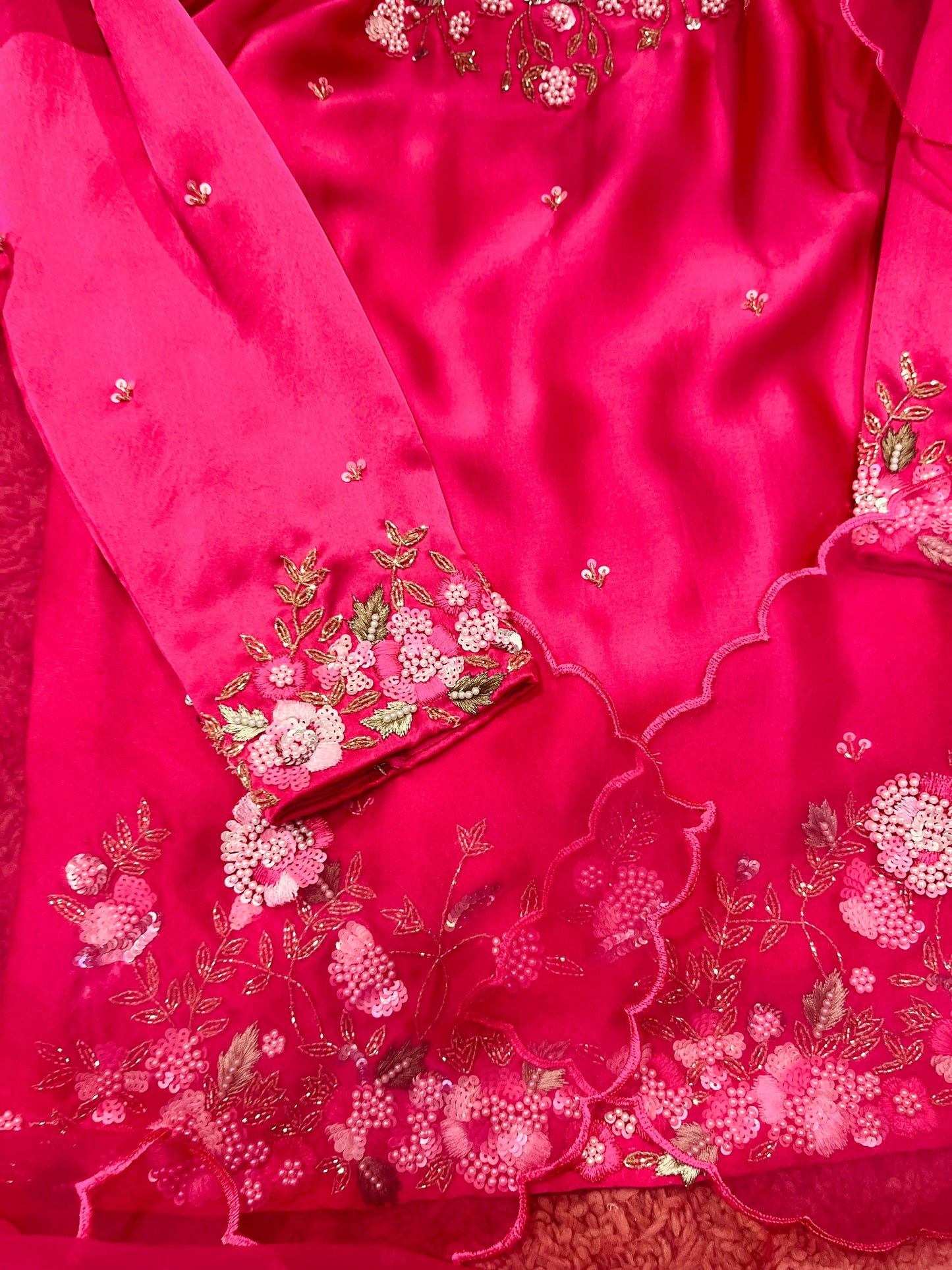 Atharva Heritage Premium Hand-Embroidered Farshi Salwar Suit in Pure Satin Silk PSSF145