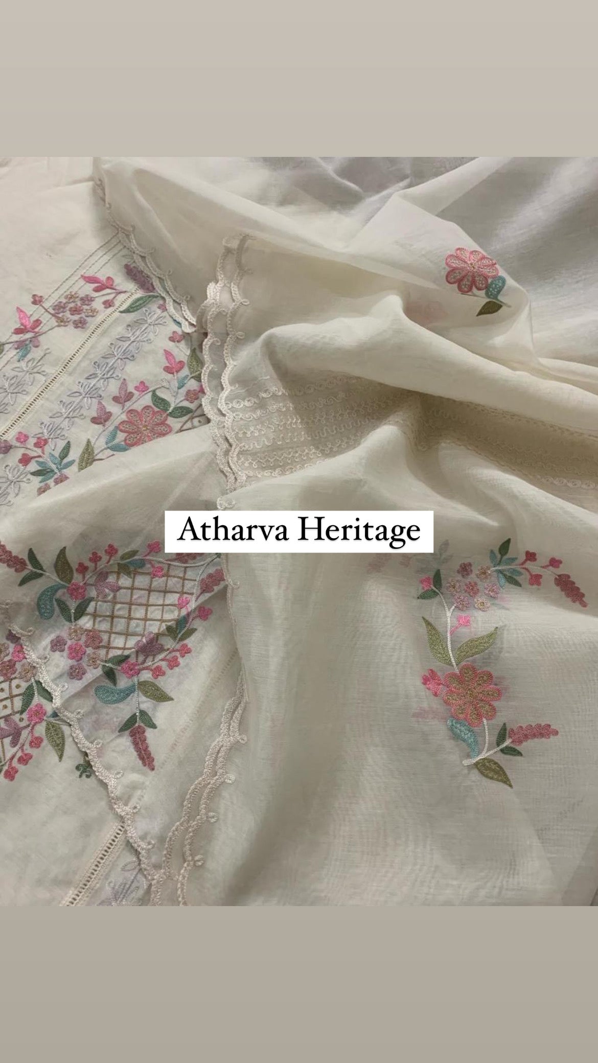 Atharva PURE CHANDER SILK KASHMIRI AARI SUIT CH1904