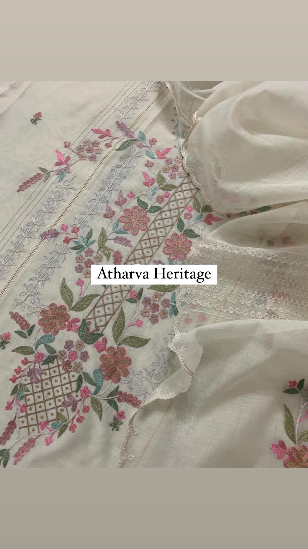 Atharva PURE CHANDER SILK KASHMIRI AARI SUIT CH1904