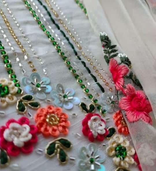 PURE CHANDERI SILK AND ORGANZA EDITS CHO00105(B)