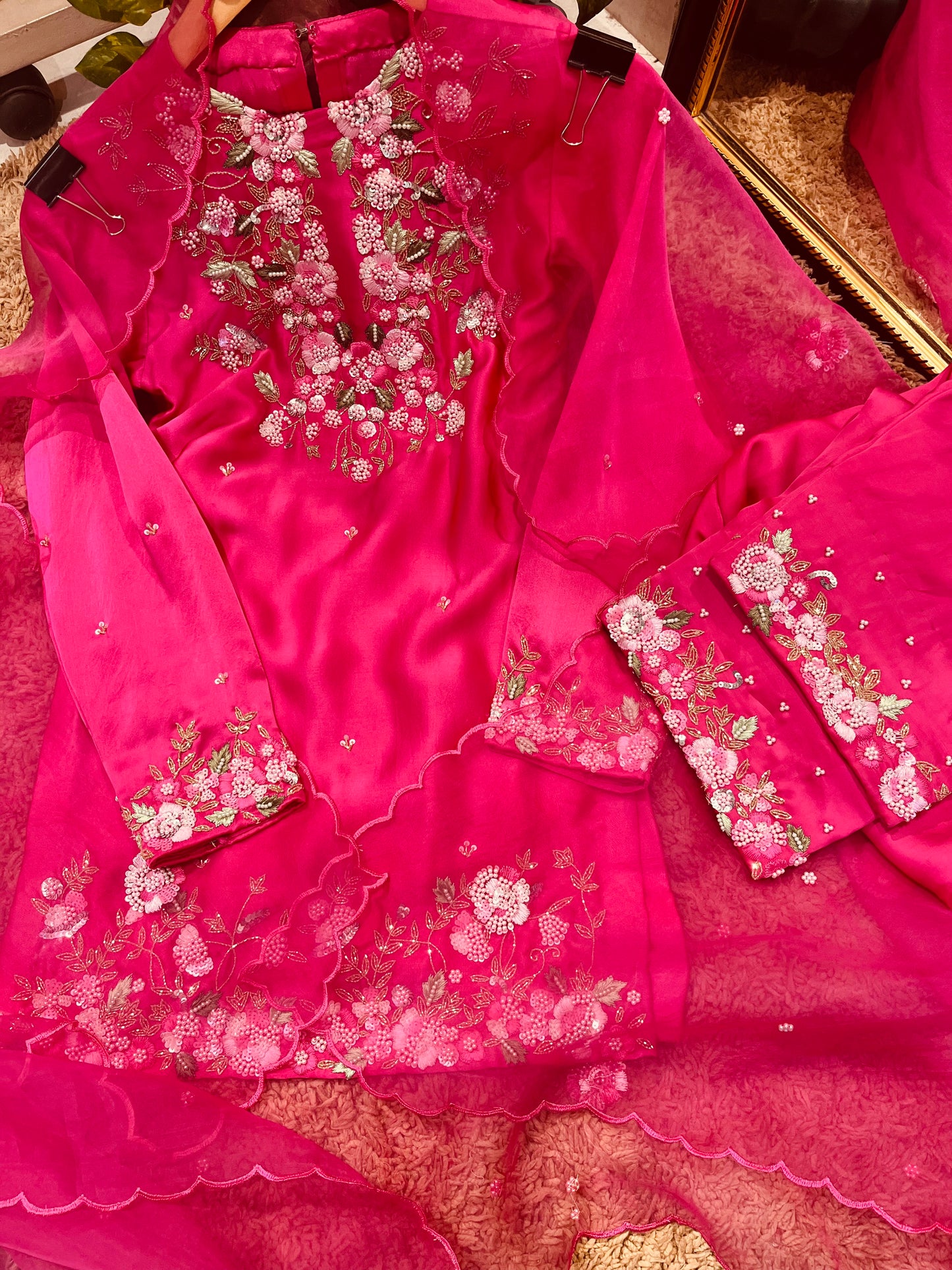 Atharva Heritage Premium Hand-Embroidered Farshi Salwar Suit in Pure Satin Silk PSSF145