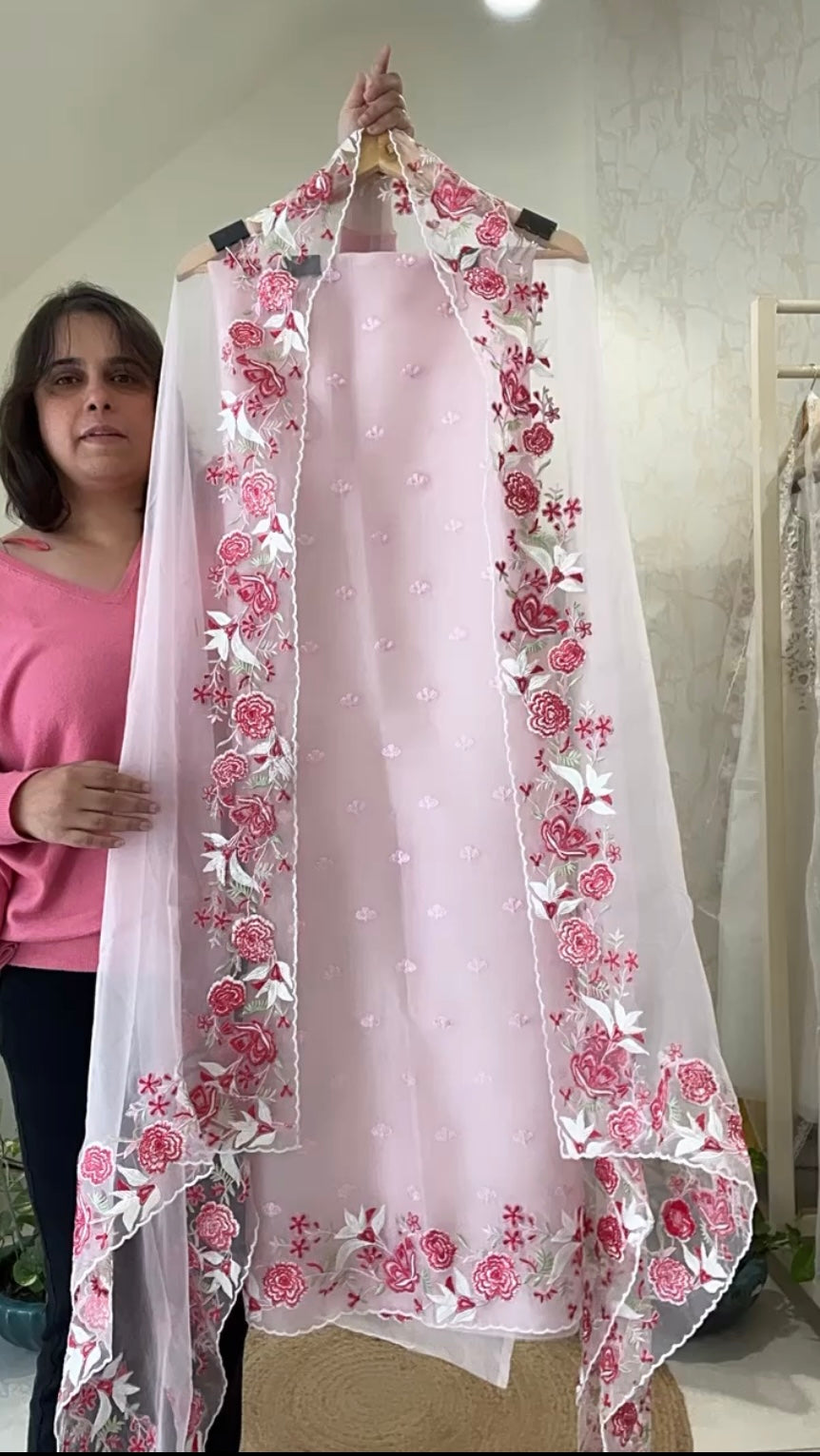 SHEER LUXURY PARSI GARA SUIT SHEER008